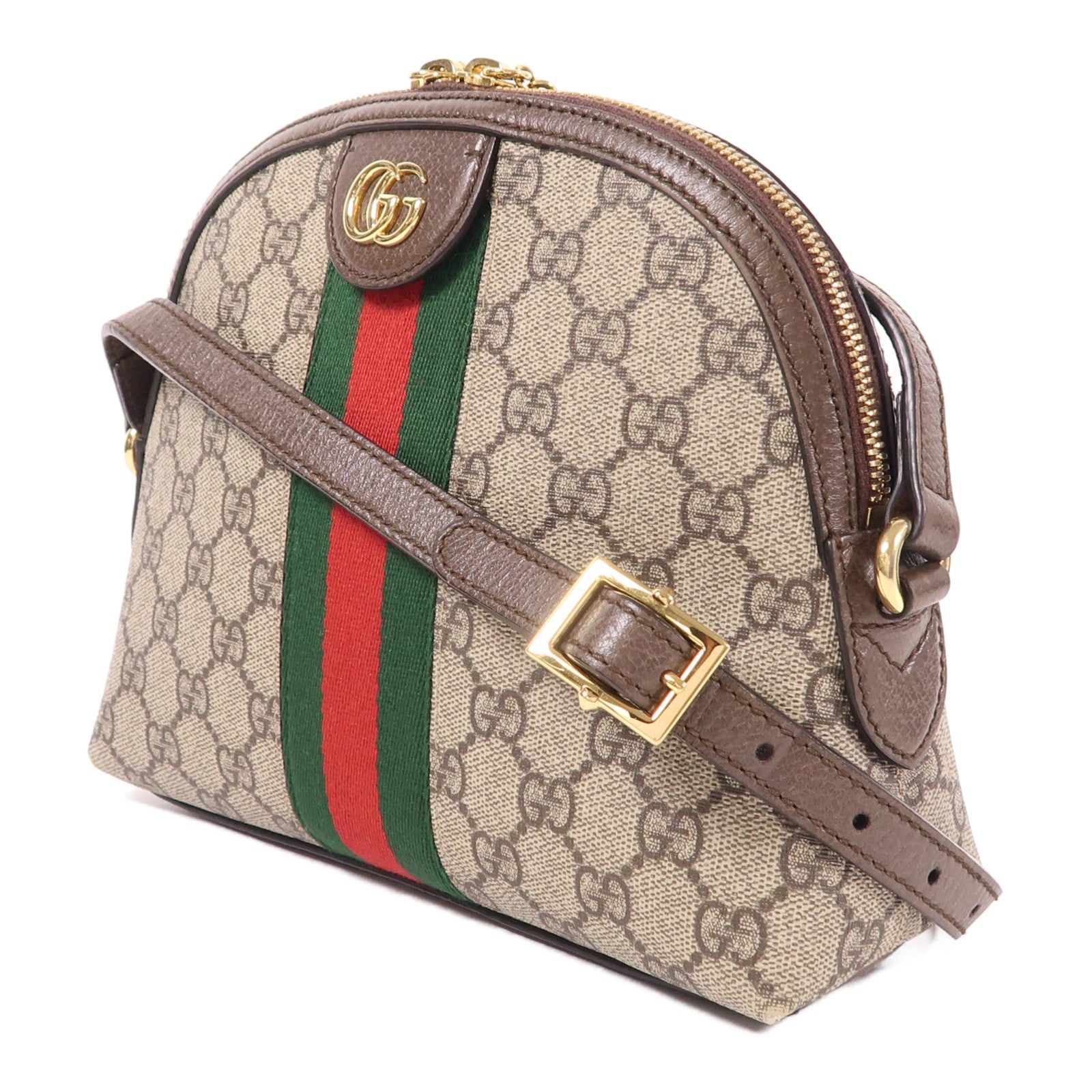 GUCCI 塗層帆布Ophidia GG金扣肩背袋