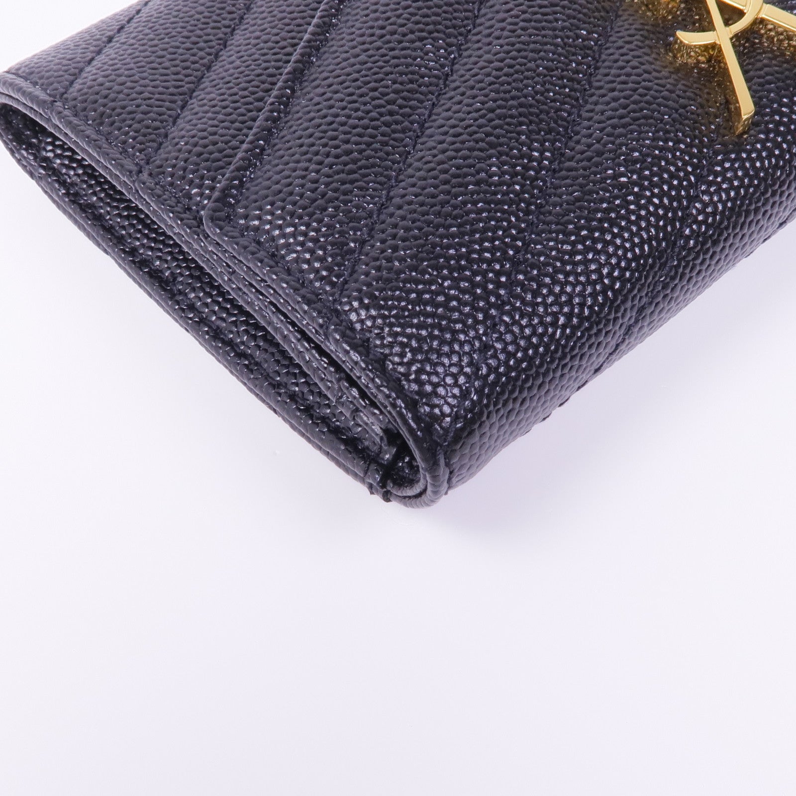 YVES SAINT LAURENT 牛皮皮革Wallet金扣錢包