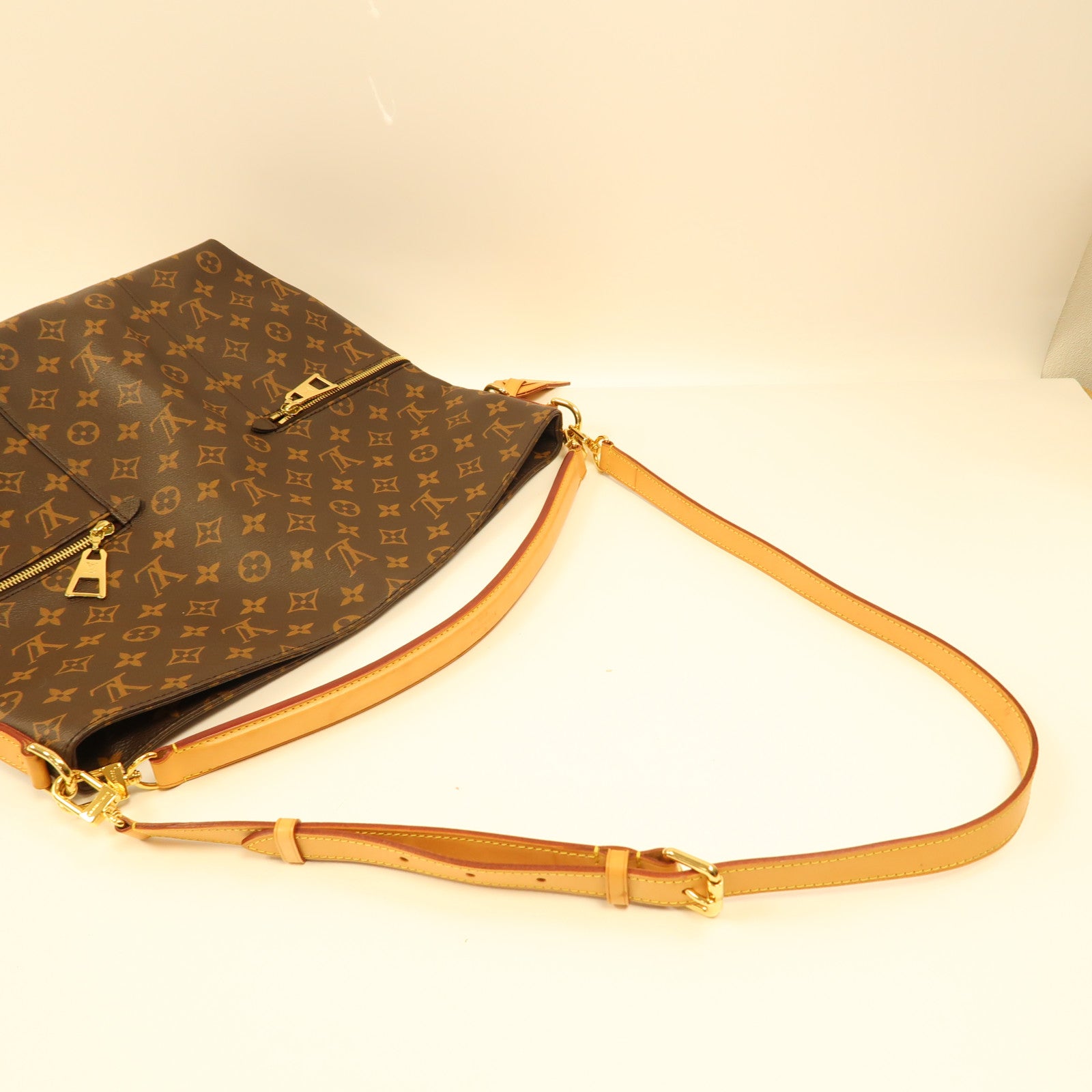 LOUIS VUITTON Monogram Melie金扣手挽肩背兩用袋啡色