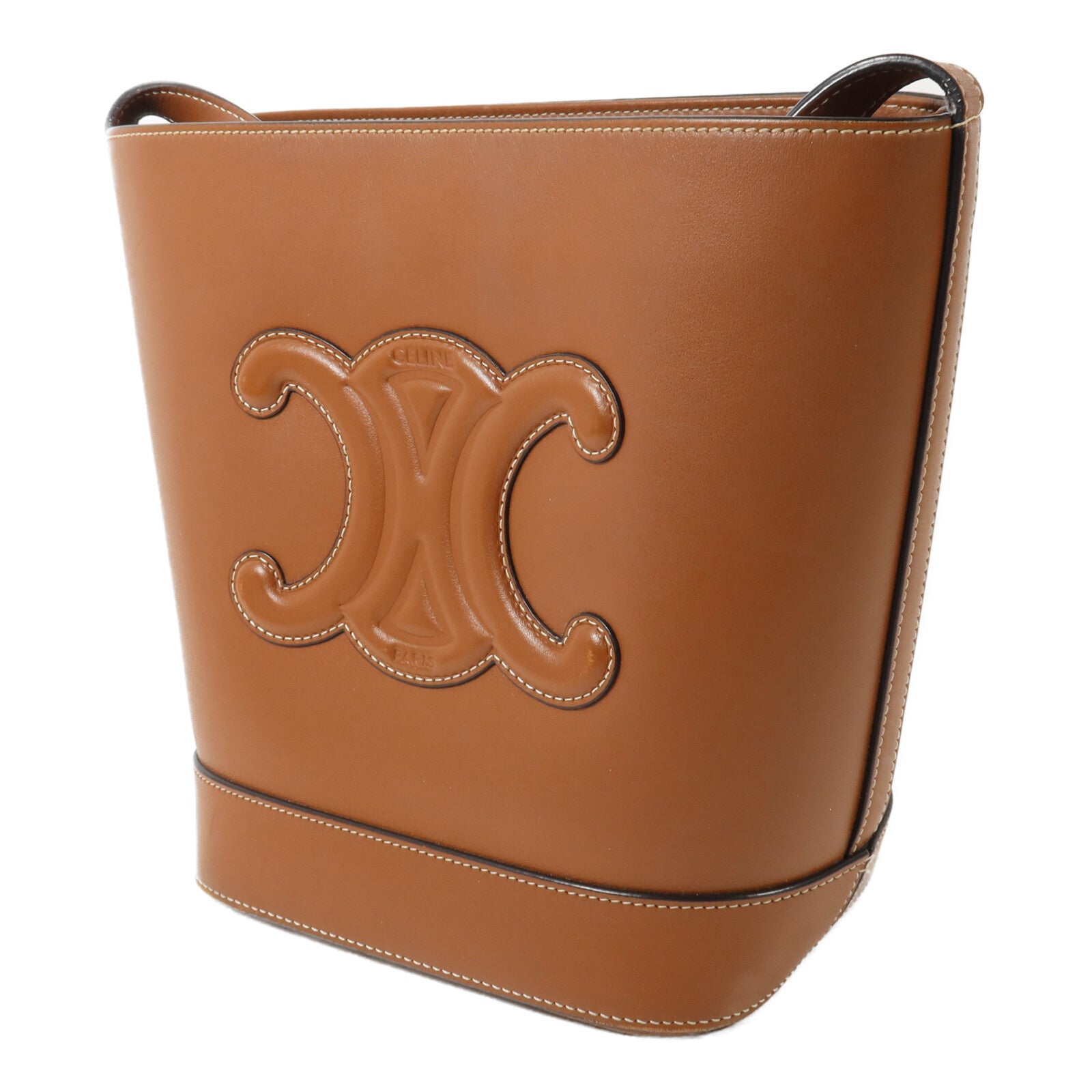 CELINE 牛皮皮革Small Bucket Cuir Triomphe肩背袋