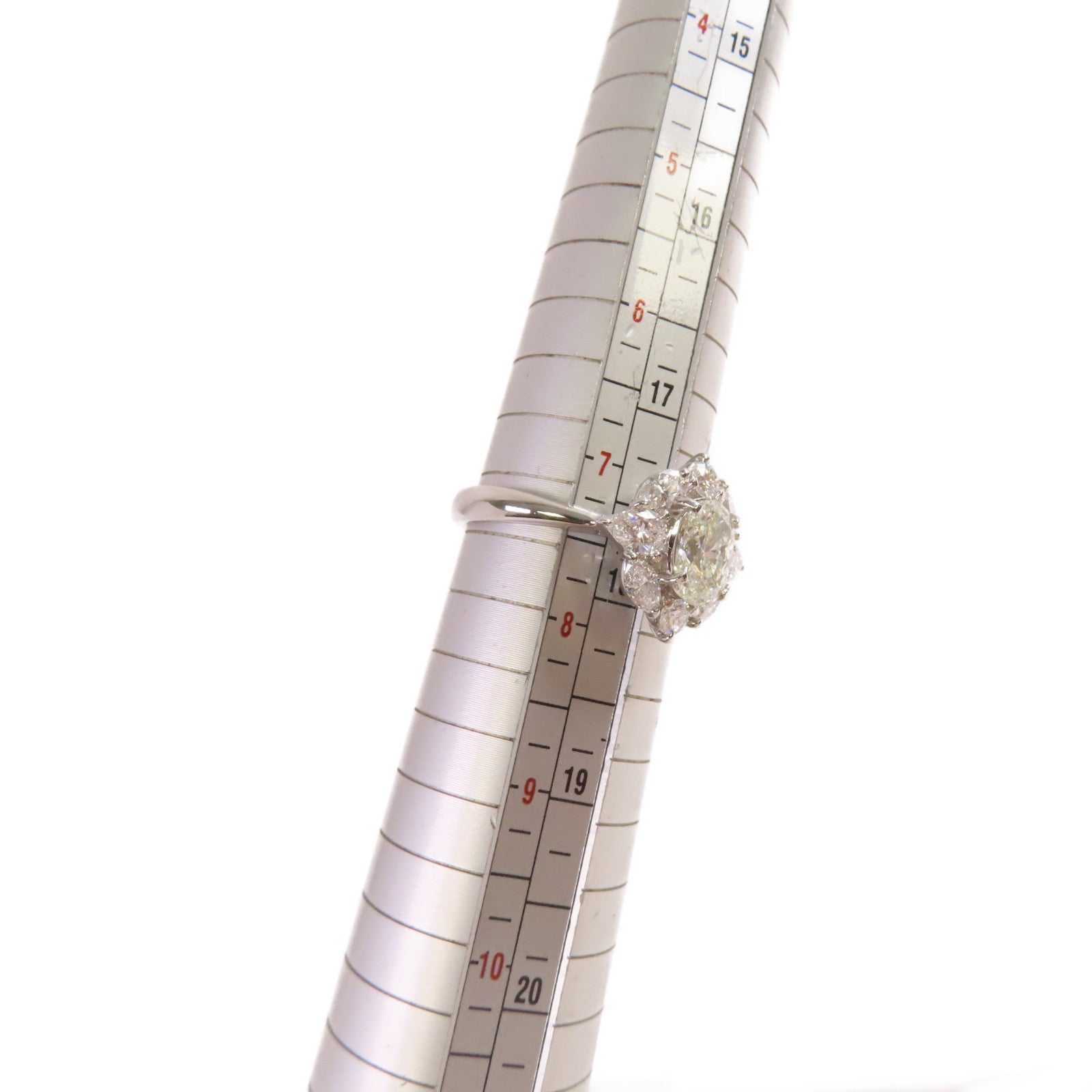 JEWELRY PT900鉑金/0.91ct鑚石/1.008ct鑚石Diamond Ring戒指US#7.5