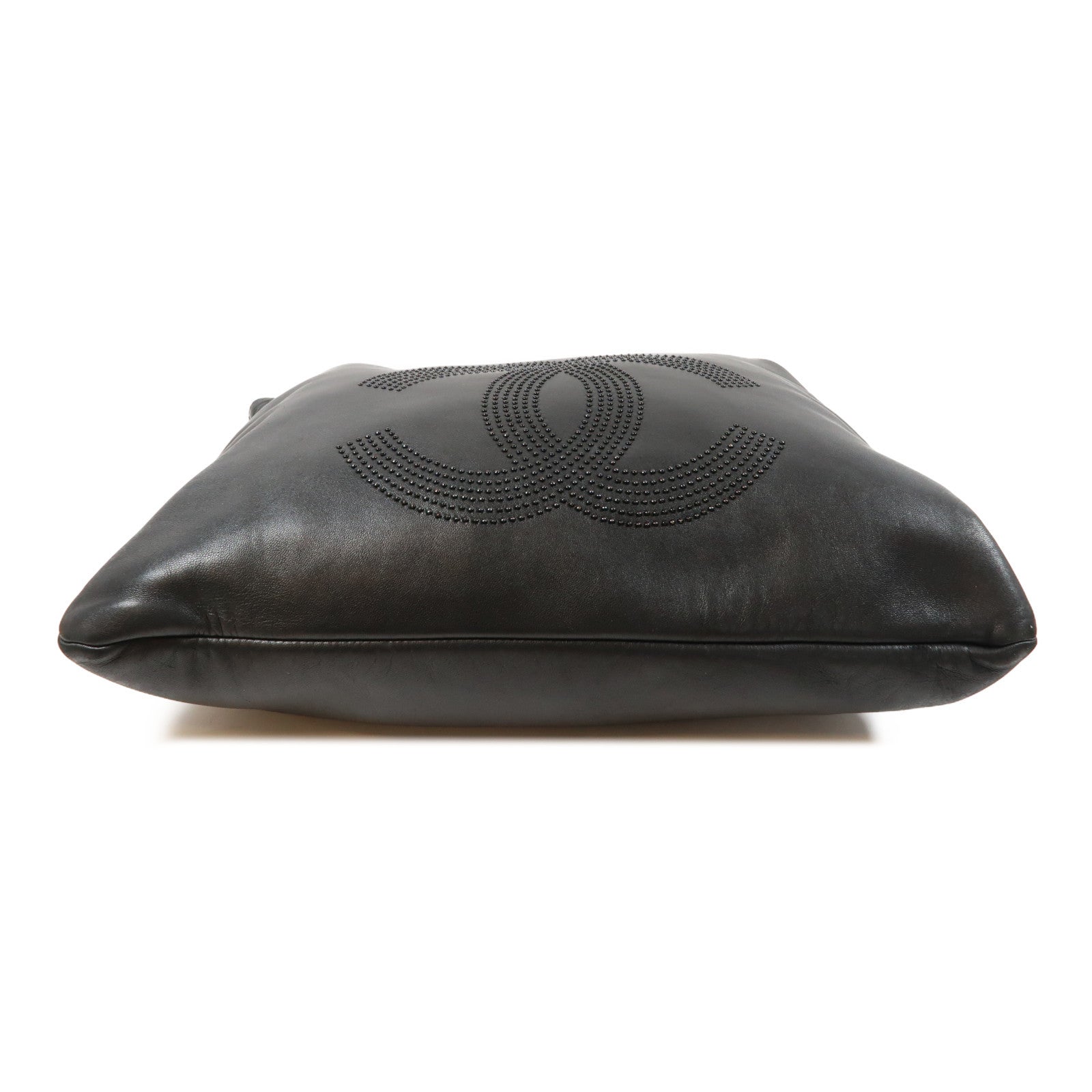CHANEL 【激減優惠】羊皮皮革Shoulder Bag銀扣鏈帶肩背袋黑色