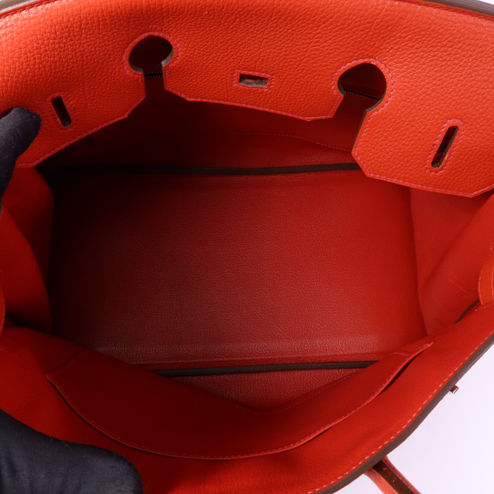 HERMES Togo皮革Birkin 35銀扣手挽袋Rouge De Coeur