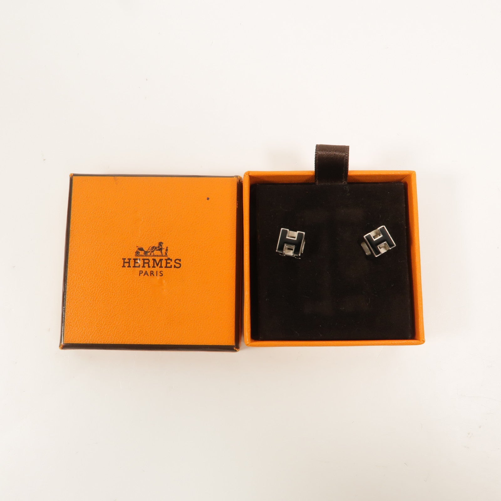 HERMES 金屬Cage d'H Earrings耳環