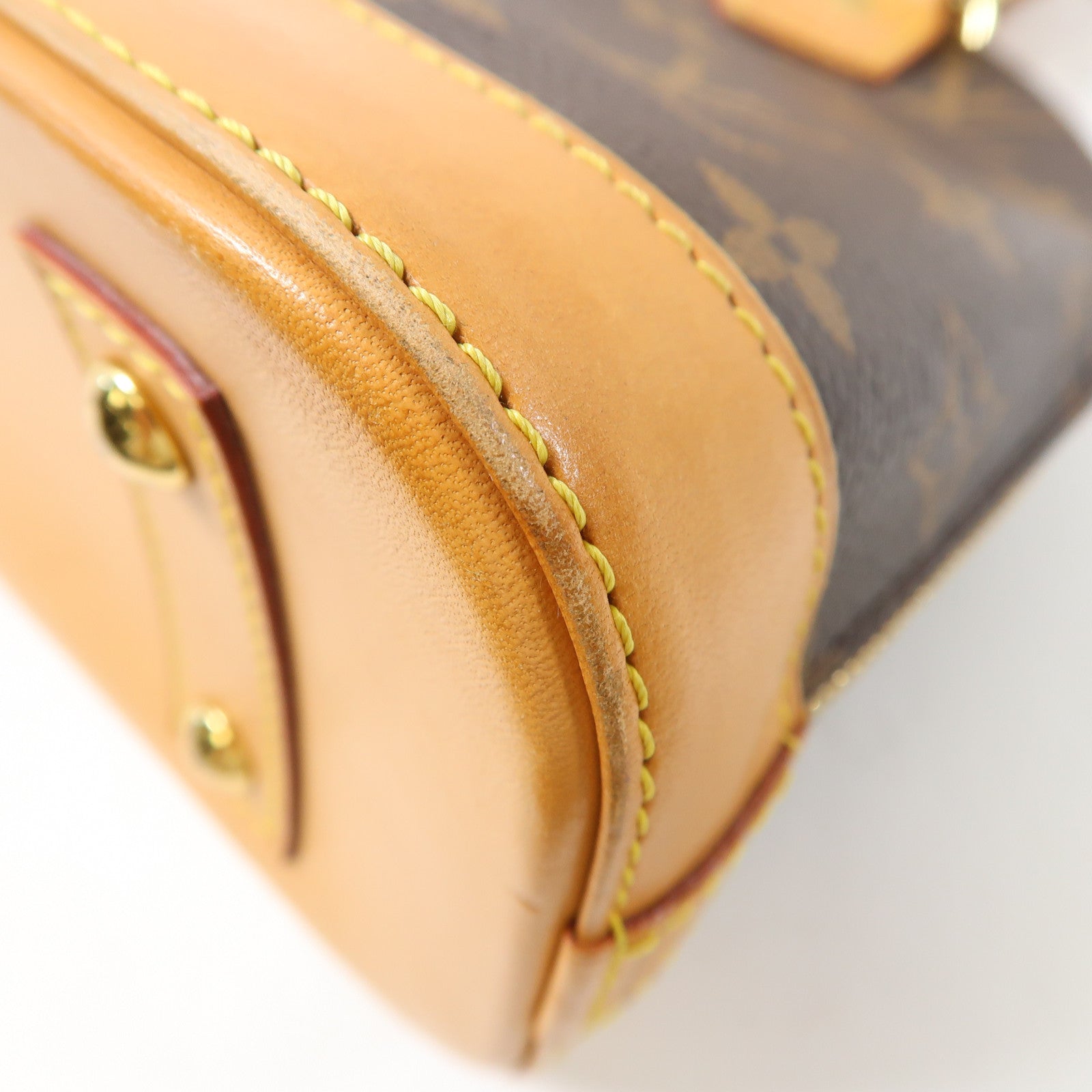 LOUIS VUITTON Monogram Alma BB金扣手挽肩背兩用袋棕色