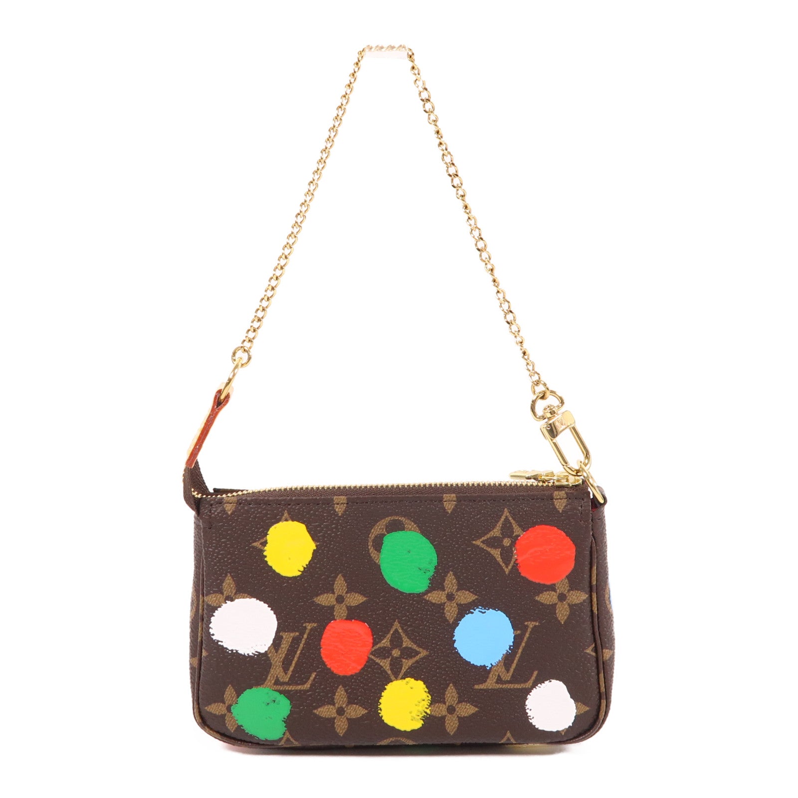 LOUIS VUITTON 塗層帆布Pochette Accessoires LV X YK金扣手挽袋