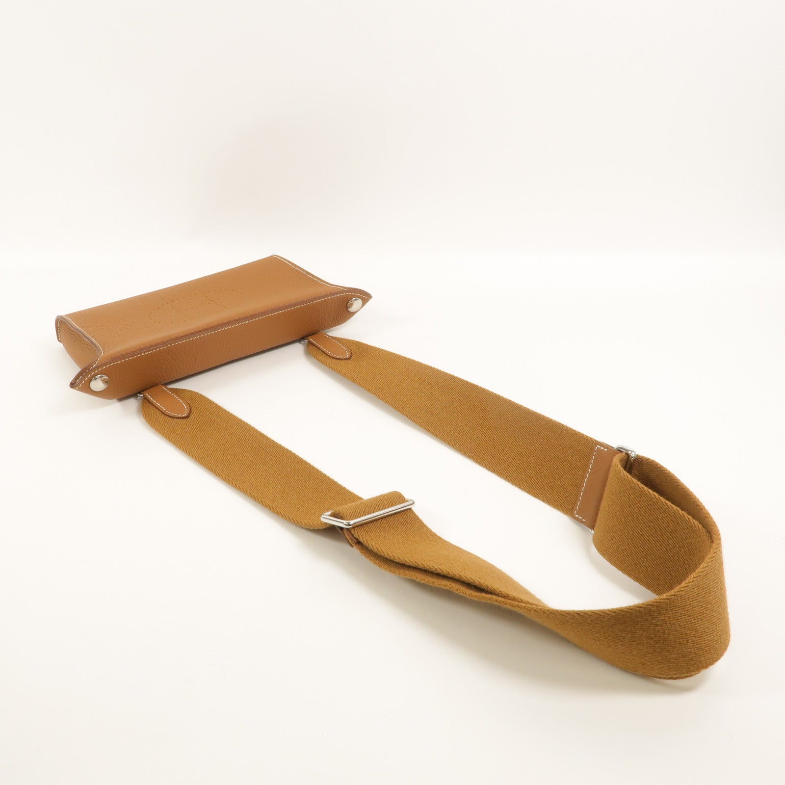 HERMES Togo皮革Videpoches肩背袋Gold