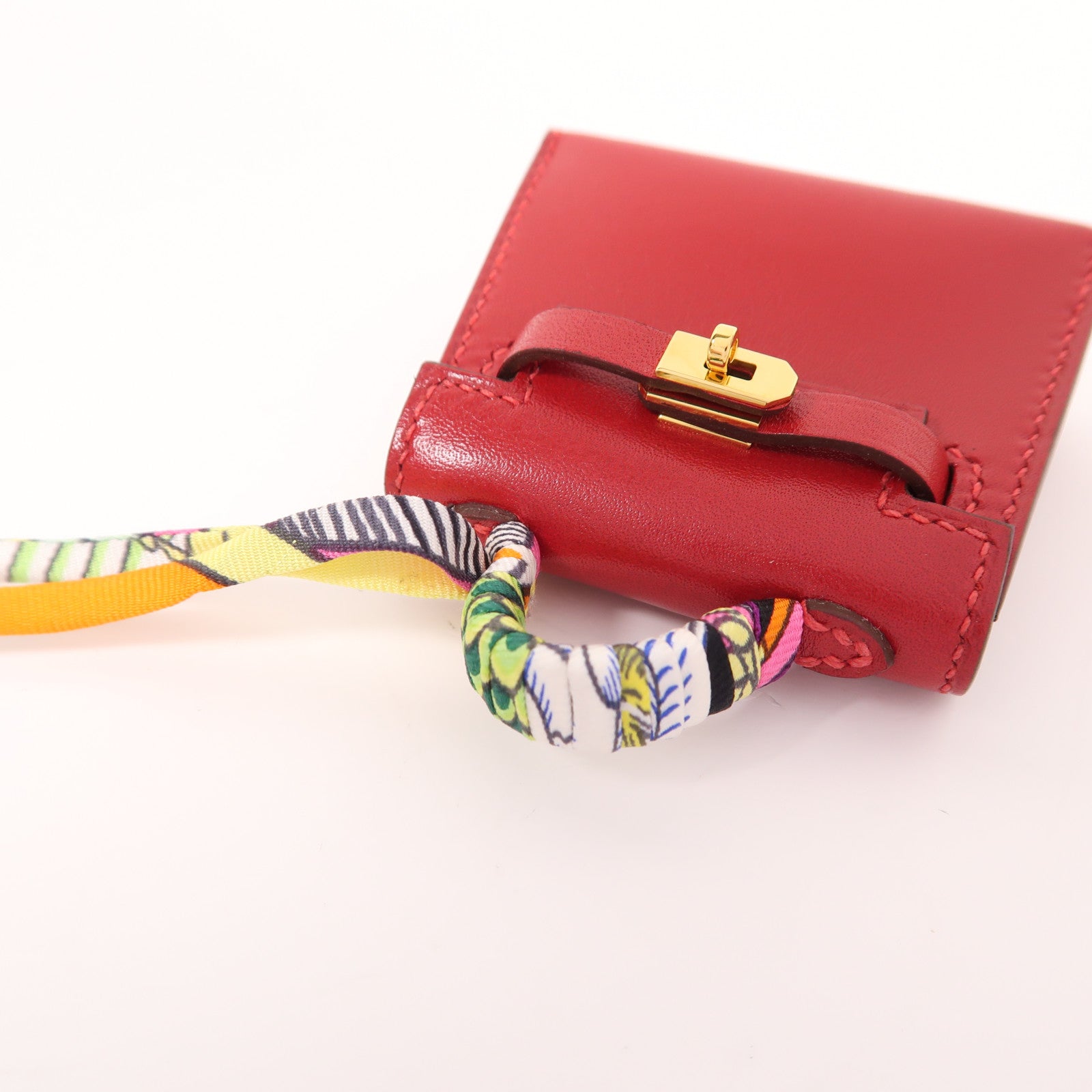HERMES Swift皮革Kelly Charm金扣掛飾