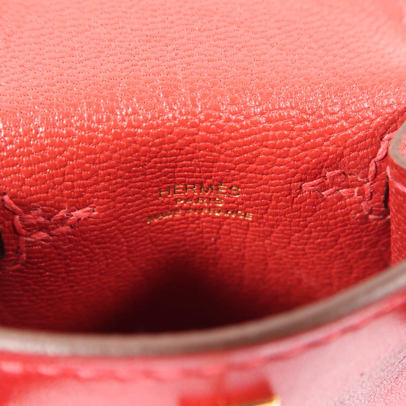 HERMES Swift皮革Kelly Charm金扣掛飾
