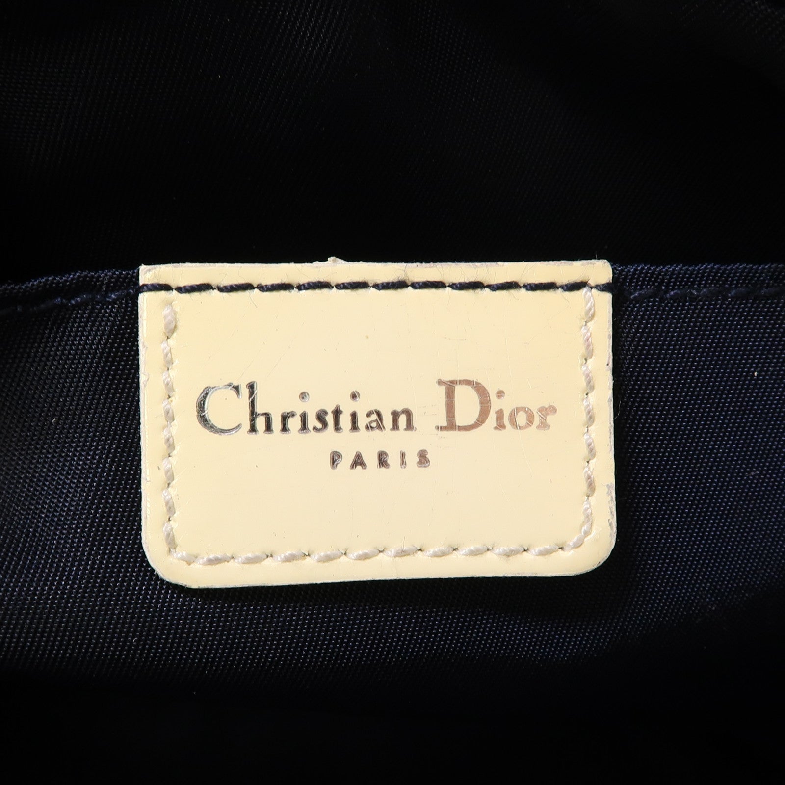 Dior CD SHW Shoulder Bag Handbag Coated Canvas Bule White