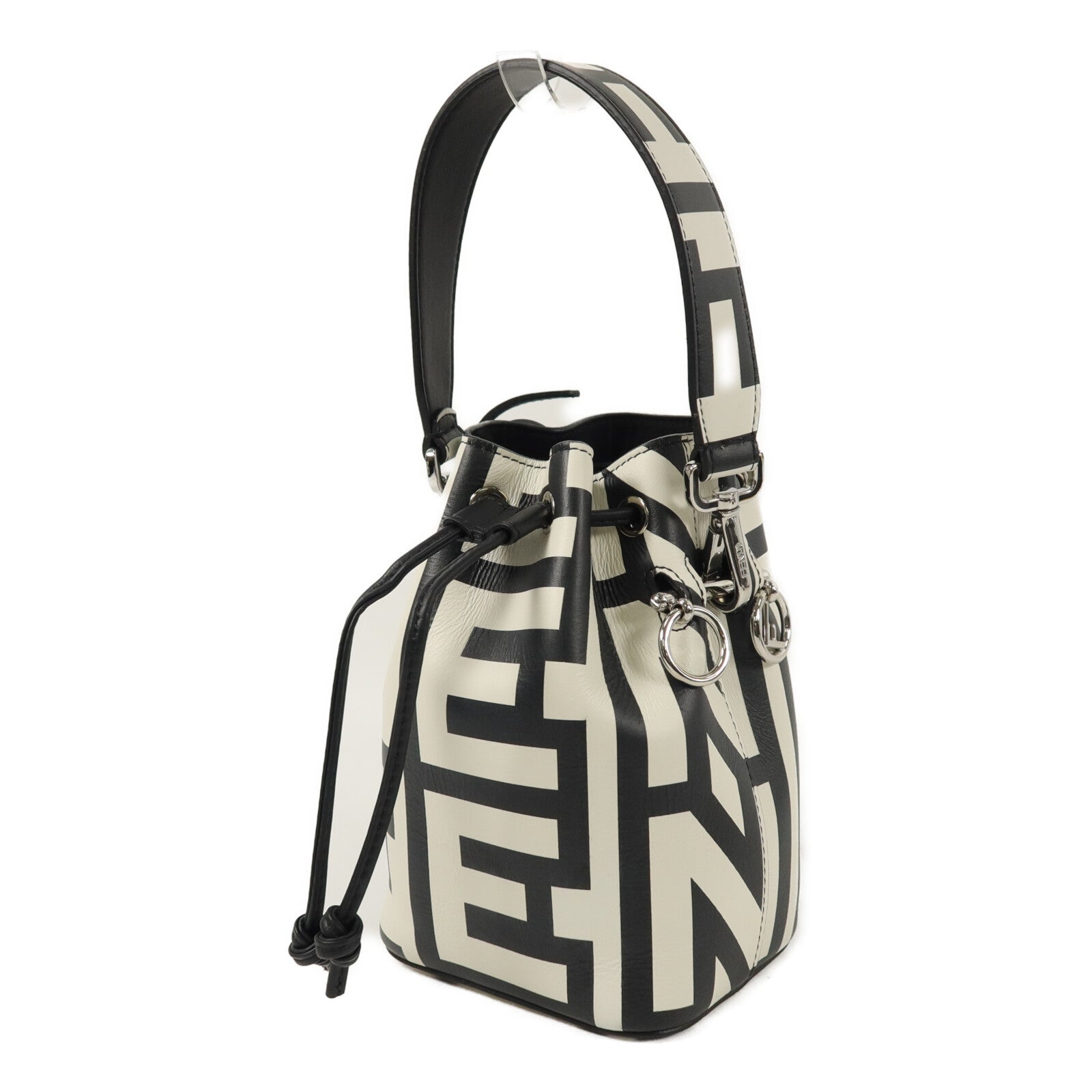 FENDI 牛皮皮革Mini Mon Tresor手挽肩背兩用袋