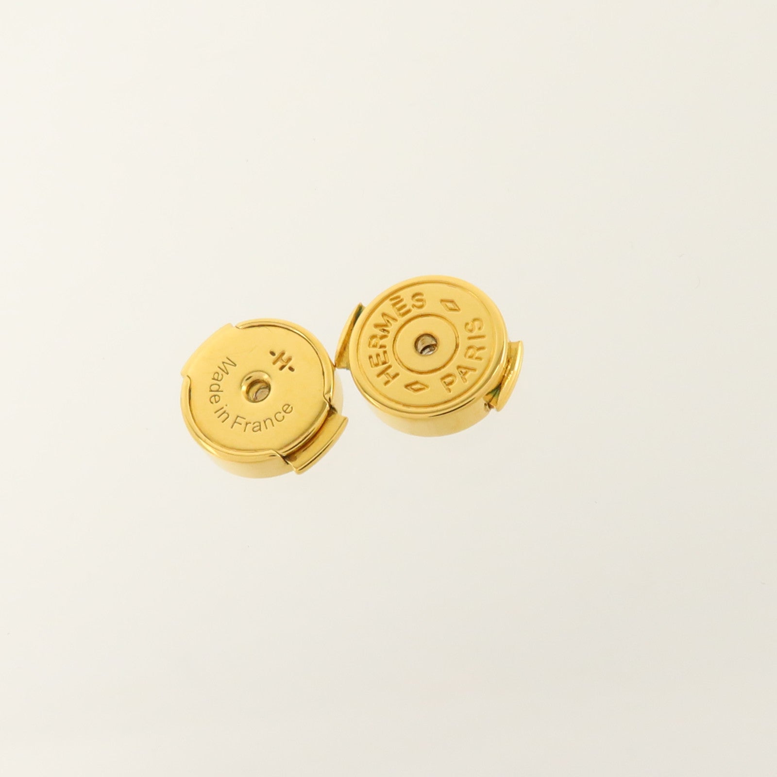 HERMES 金屬/琺瑯H Cube Earrings金扣耳環