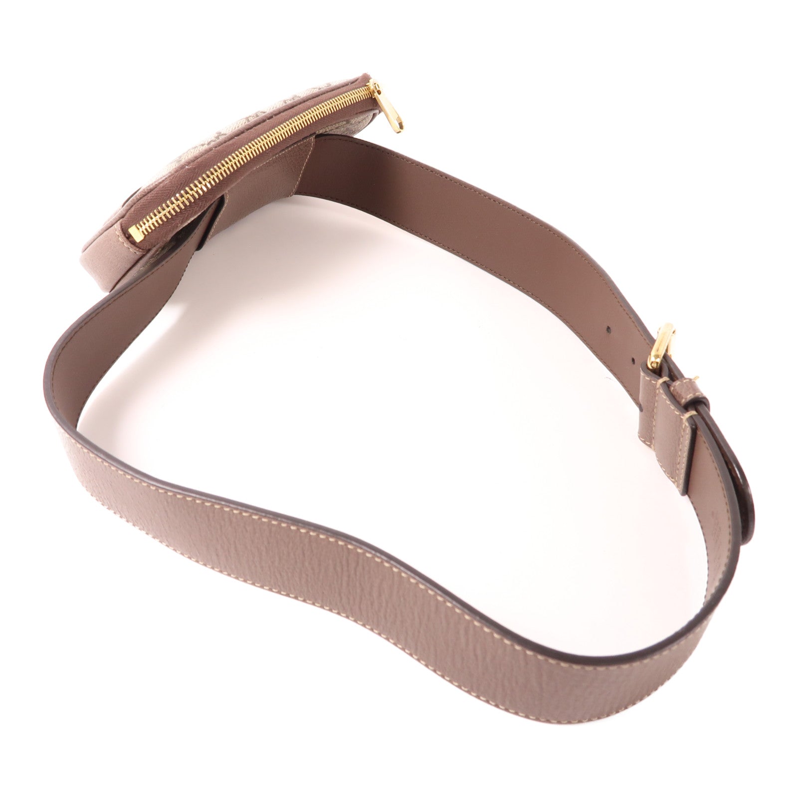 GUCCI GG Ophidia Belt Bag Coated Canvas Brown 519308