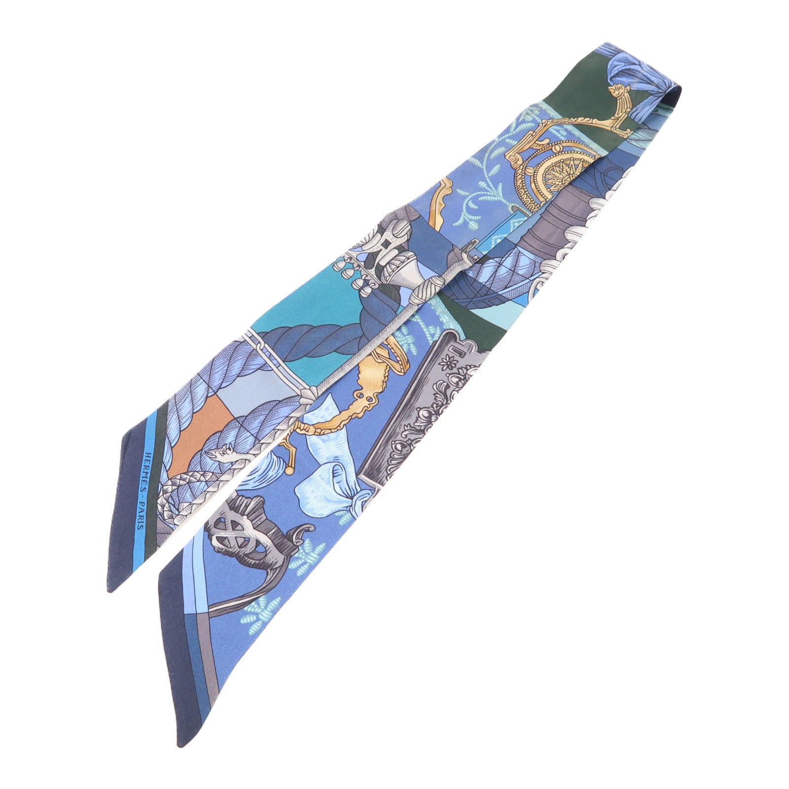 HERMES 絲質Twilly絲巾