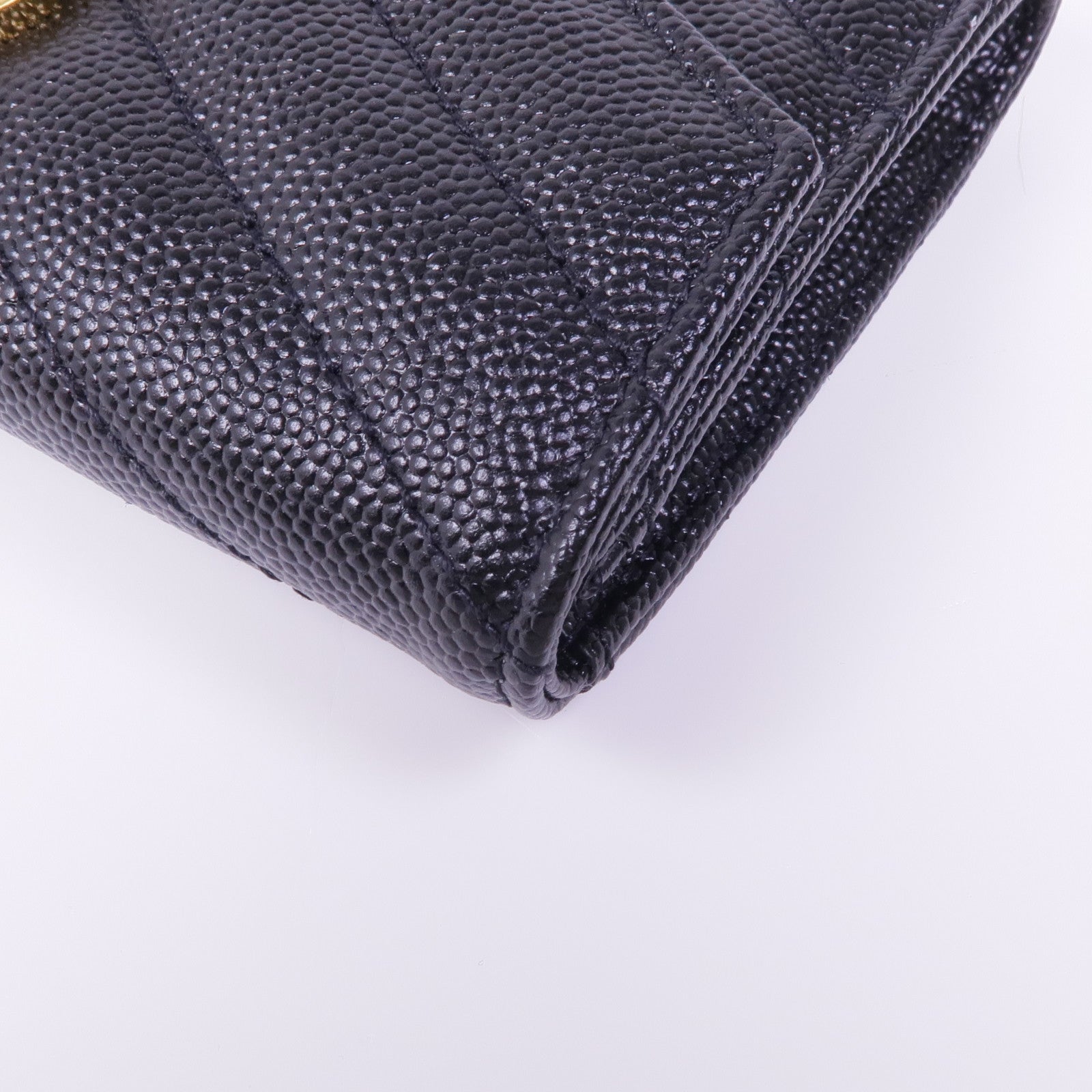 YVES SAINT LAURENT 牛皮皮革Wallet金扣錢包