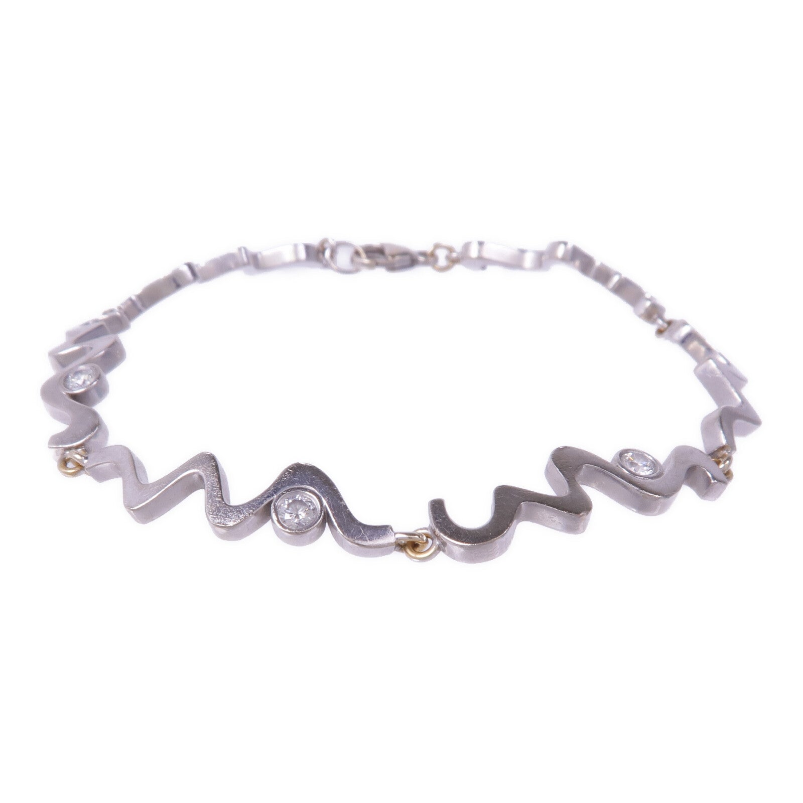 TIFFANY＆CO 18K白金Diamond Frank Gehry Bracelet鑽石手鏈