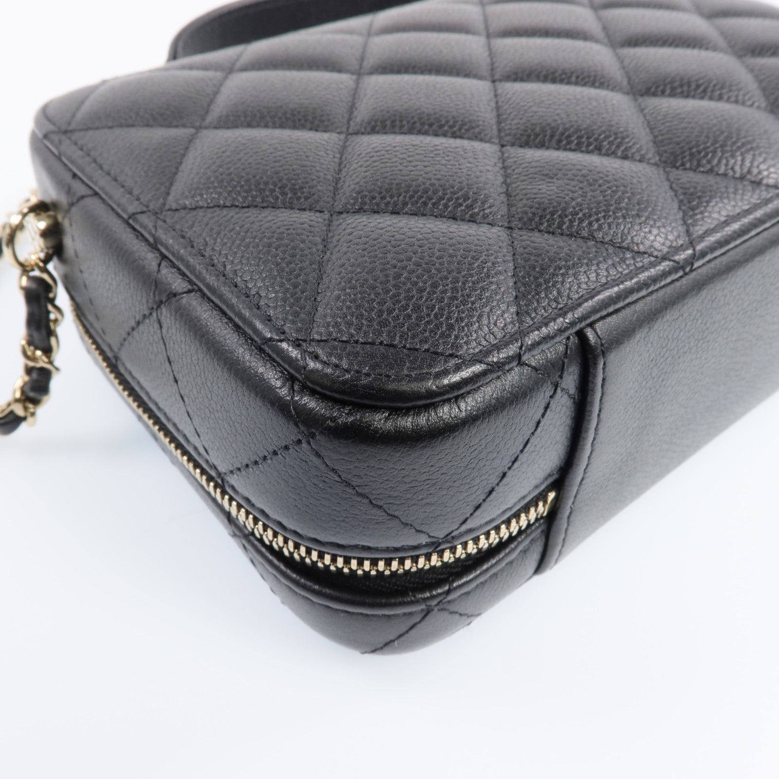 CHANEL 【激減優惠】牛皮皮革Vanity Case金扣手挽肩背兩用袋