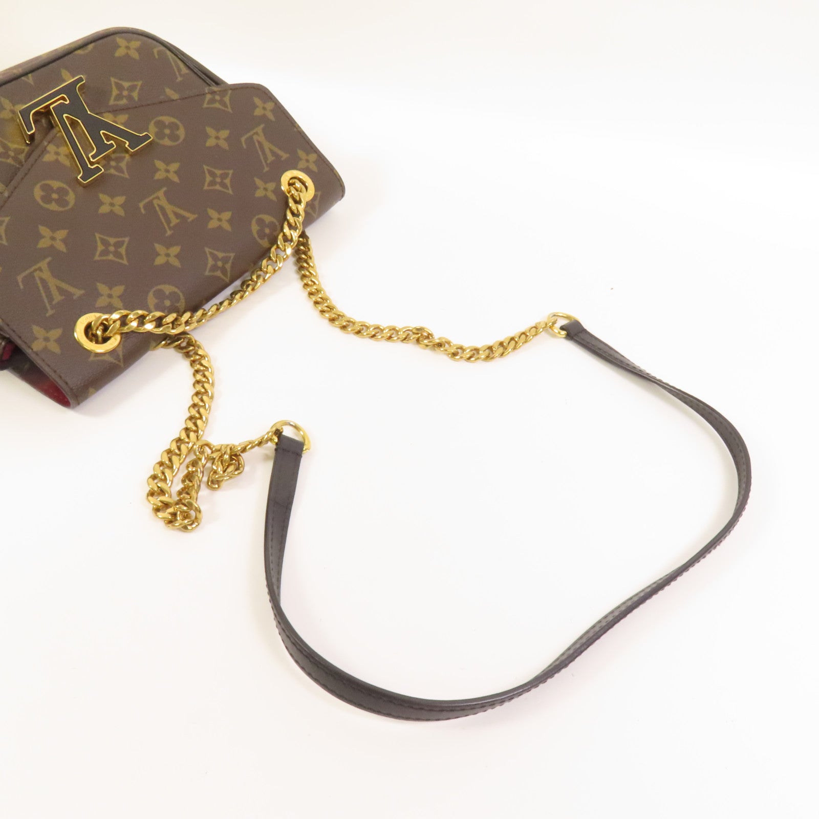 LOUIS VUITTON Monogram Passy金扣肩背袋棕色