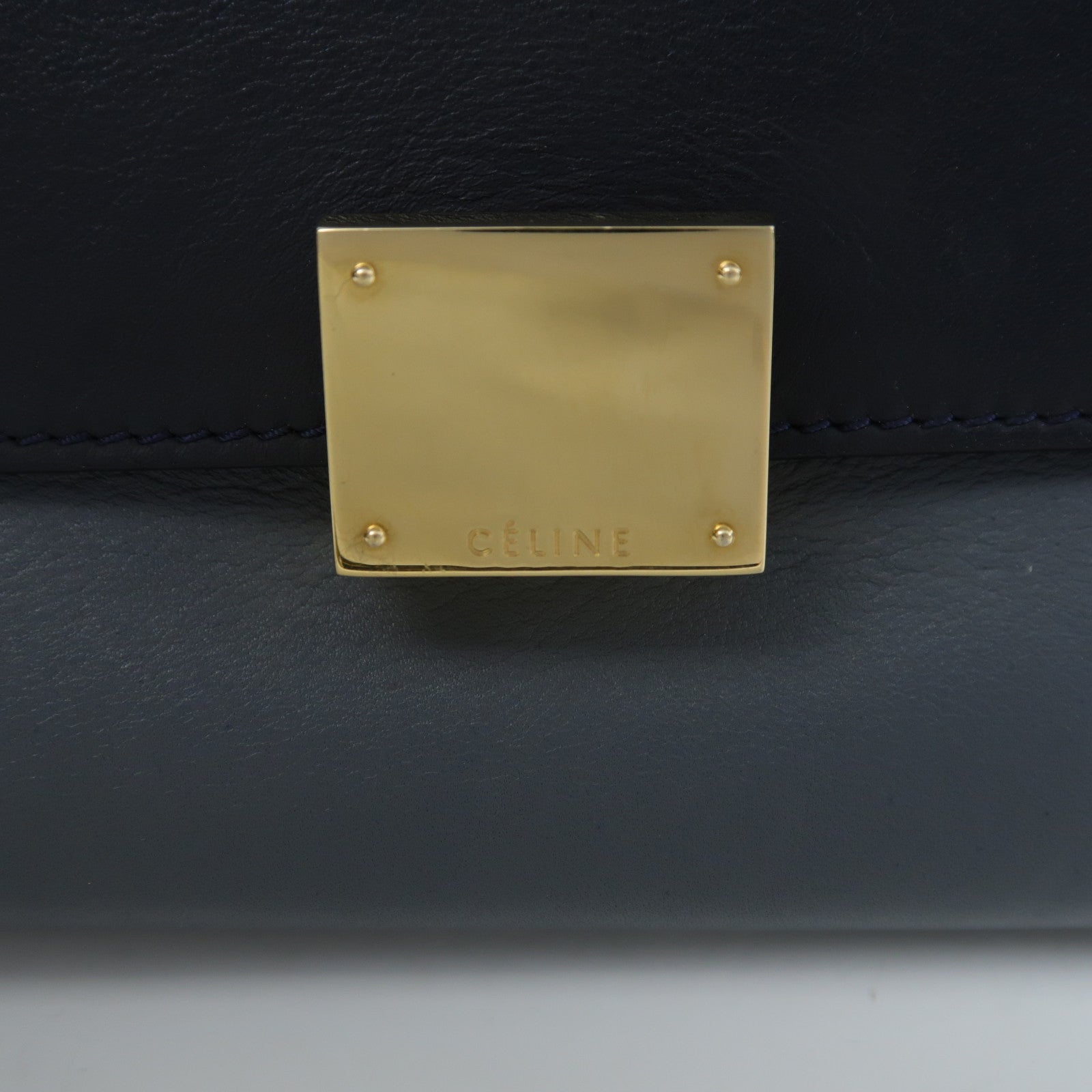 CELINE 牛皮/麂皮皮革Trapeze Medium金扣手挽肩背兩用袋