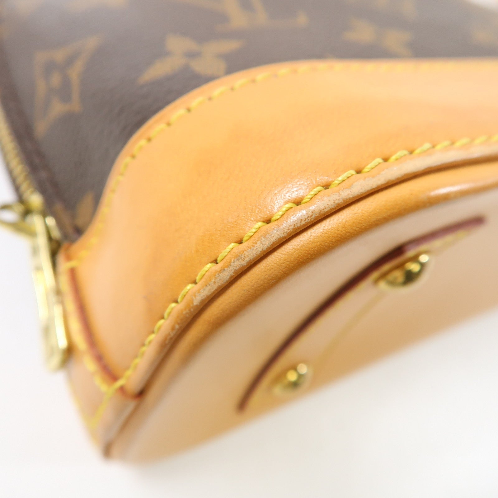 LOUIS VUITTON Monogram Alma BB金扣手挽肩背兩用袋棕色