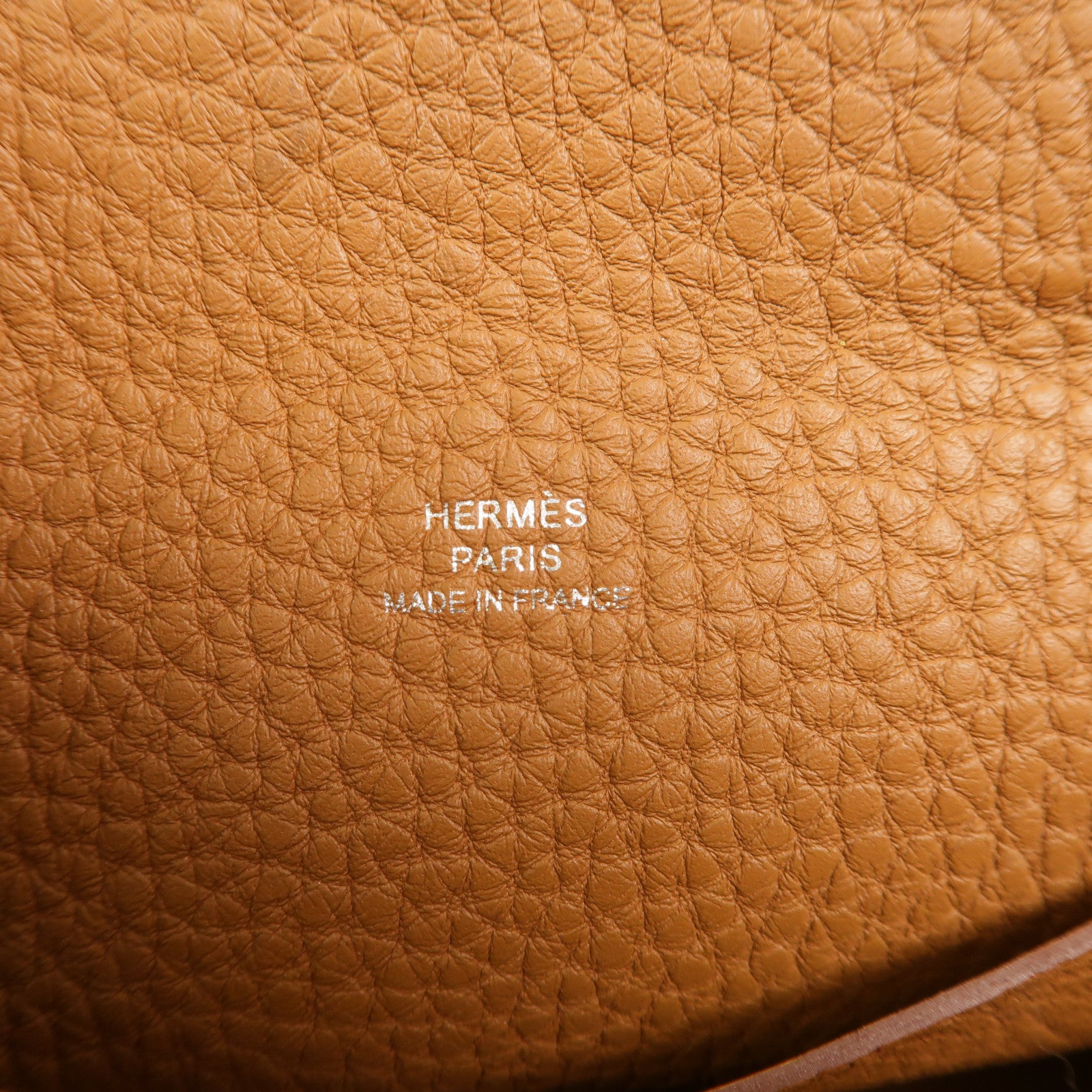HERMES Togo皮革Videpoches肩背袋Gold