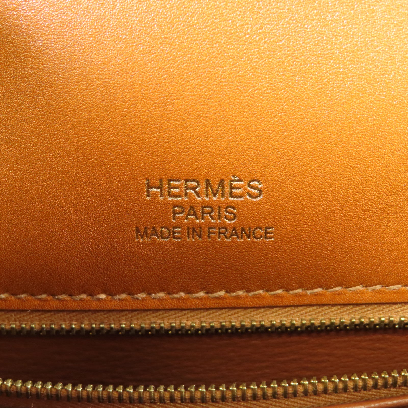 HERMES Tadelakt皮革Kelly Ghillies 35手挽肩背兩用袋34 Fauve