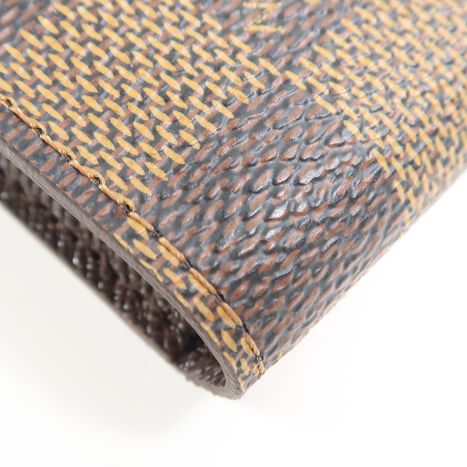 LOUIS VUITTON Damier 4 Key Holder金扣鎖匙包棕色