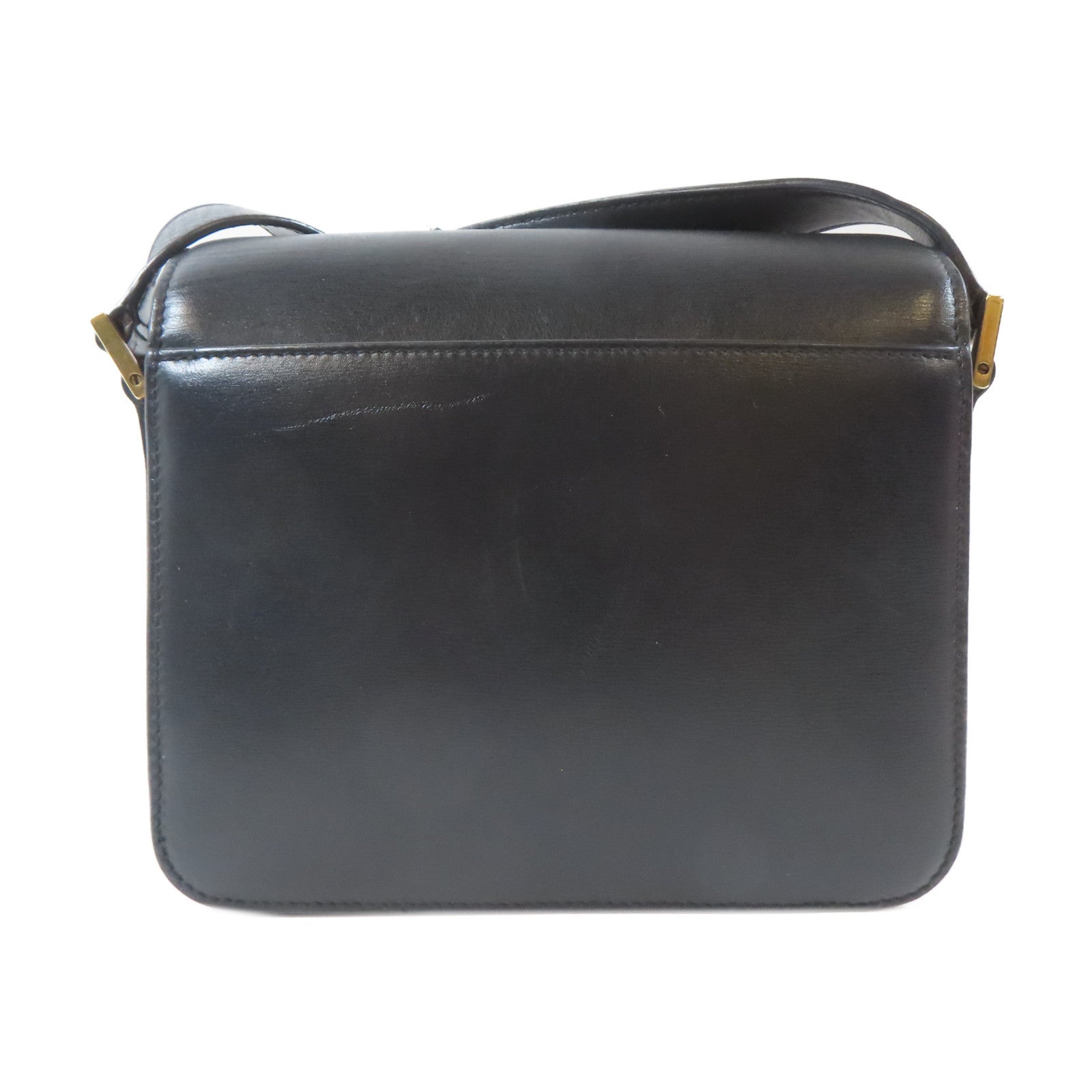 YVES SAINT LAURENT 牛皮皮革Shoulder Bag金扣肩背袋黑色