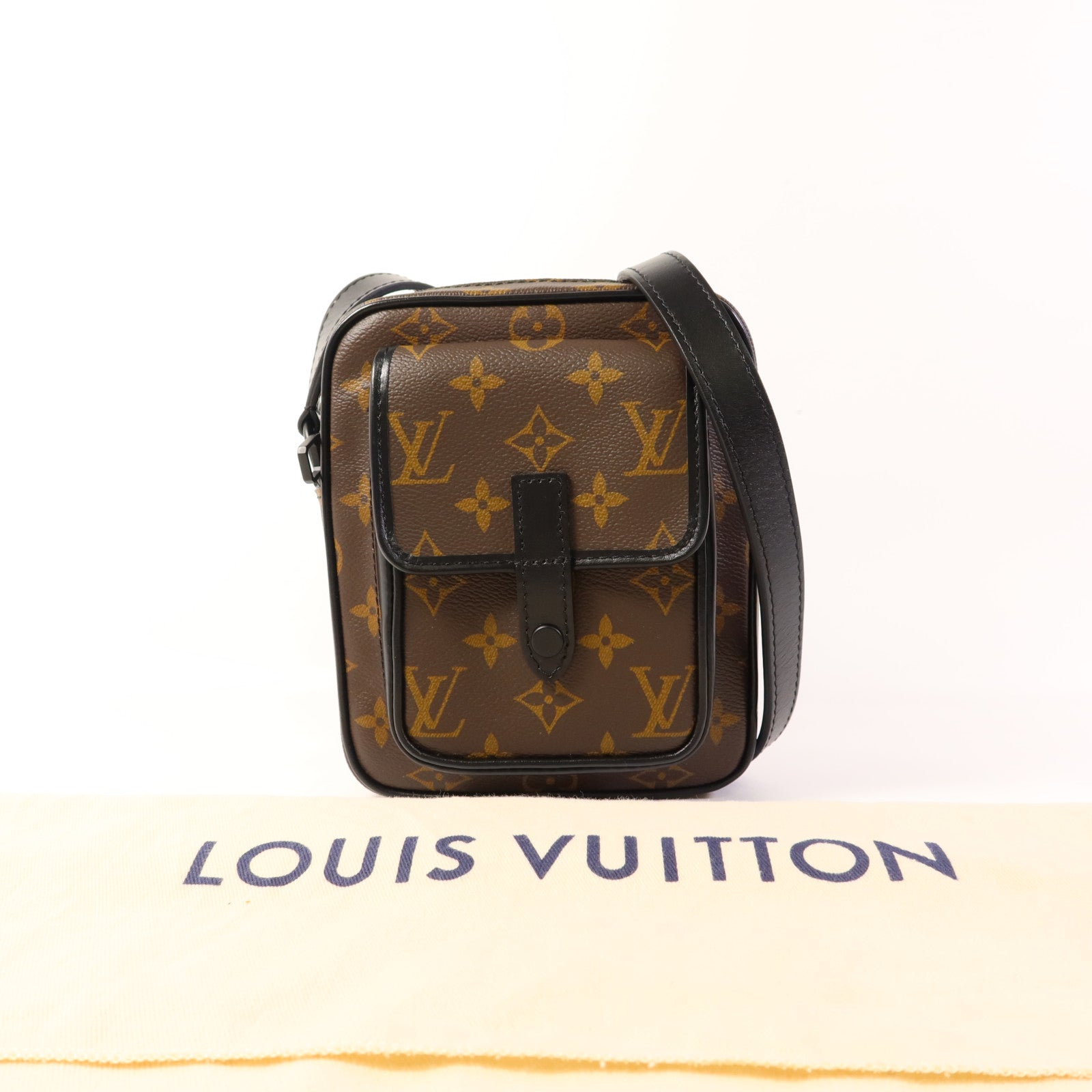 LOUIS VUITTON Monogram Macassar Christopher Wearable Wallet肩背袋