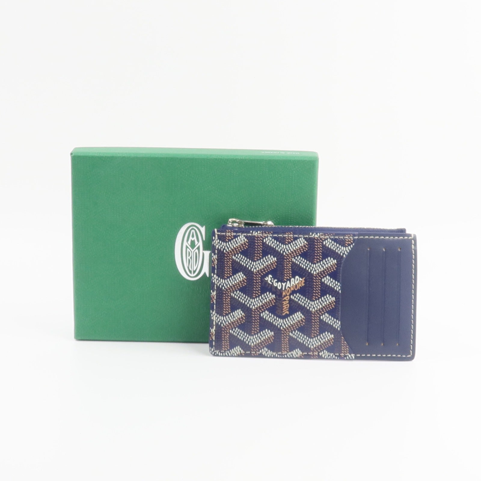 GOYARD 塗層帆布/牛皮皮革Bourbon Zipped卡片套