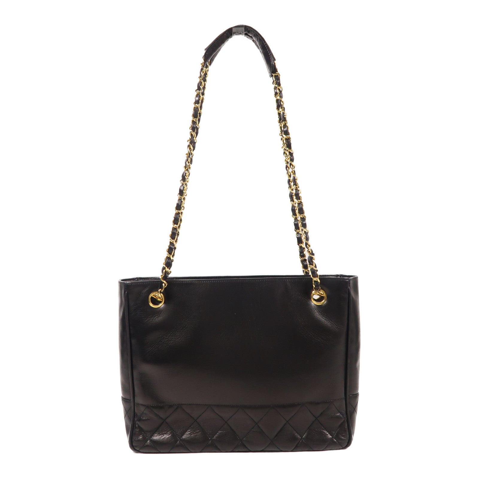 CHANEL 羊皮皮革Chain Shoulder金扣鏈帶肩背袋