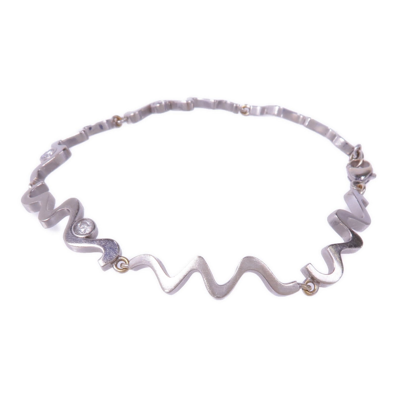 TIFFANY＆CO 18K白金Diamond Frank Gehry Bracelet鑽石手鏈