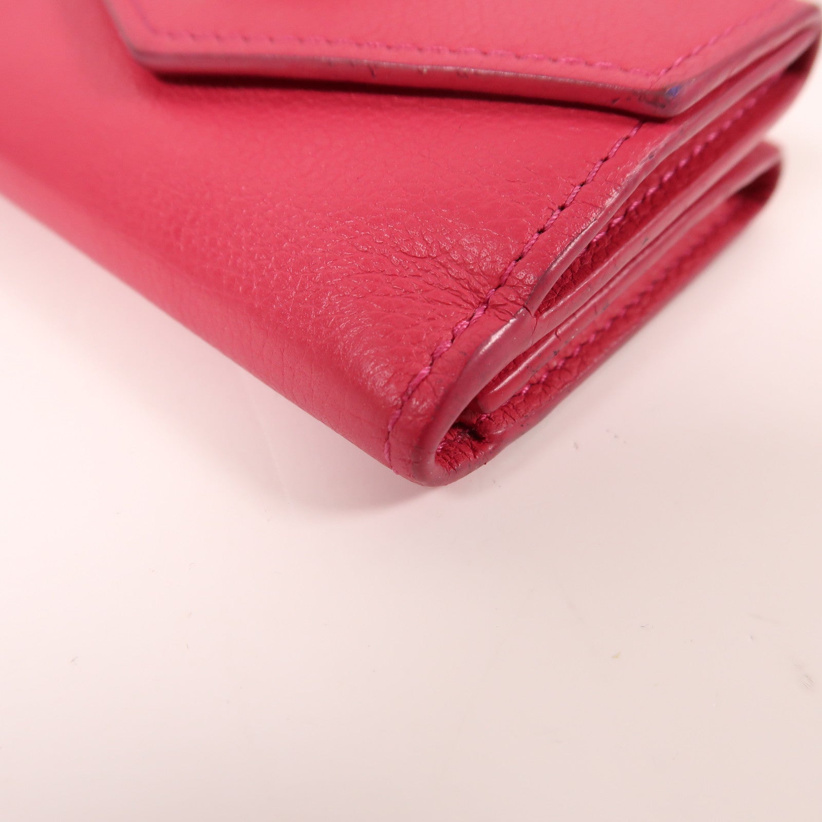 LOUIS VUITTON 牛皮皮革Portefeuille Rock Mini銀扣錢包粉紅色