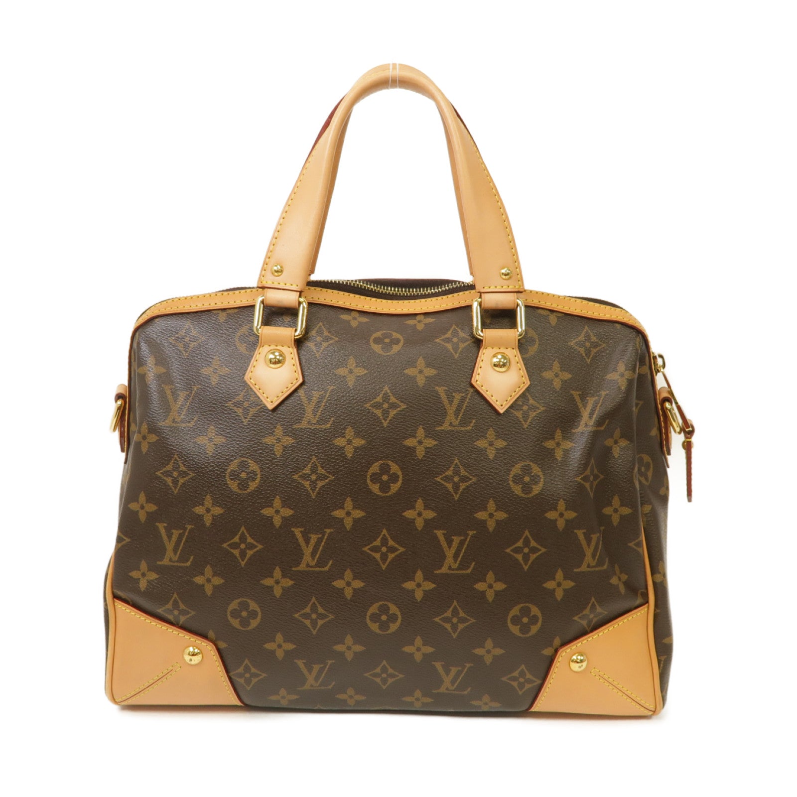 LOUIS VUITTON Monogram Retiro PM 2way Shoulder Bag金扣手挽肩背兩用袋啡色