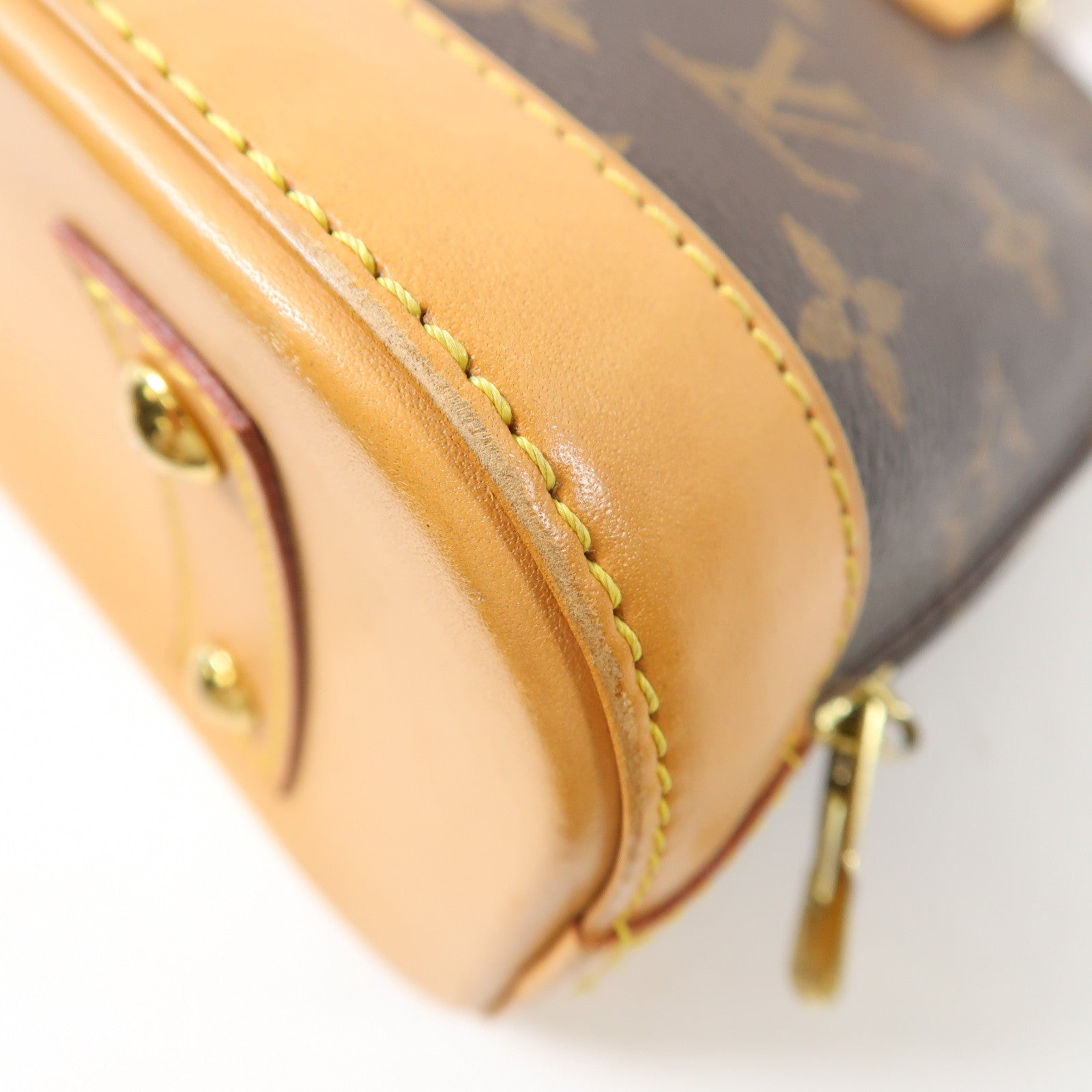 LOUIS VUITTON Monogram Alma BB金扣手挽肩背兩用袋棕色