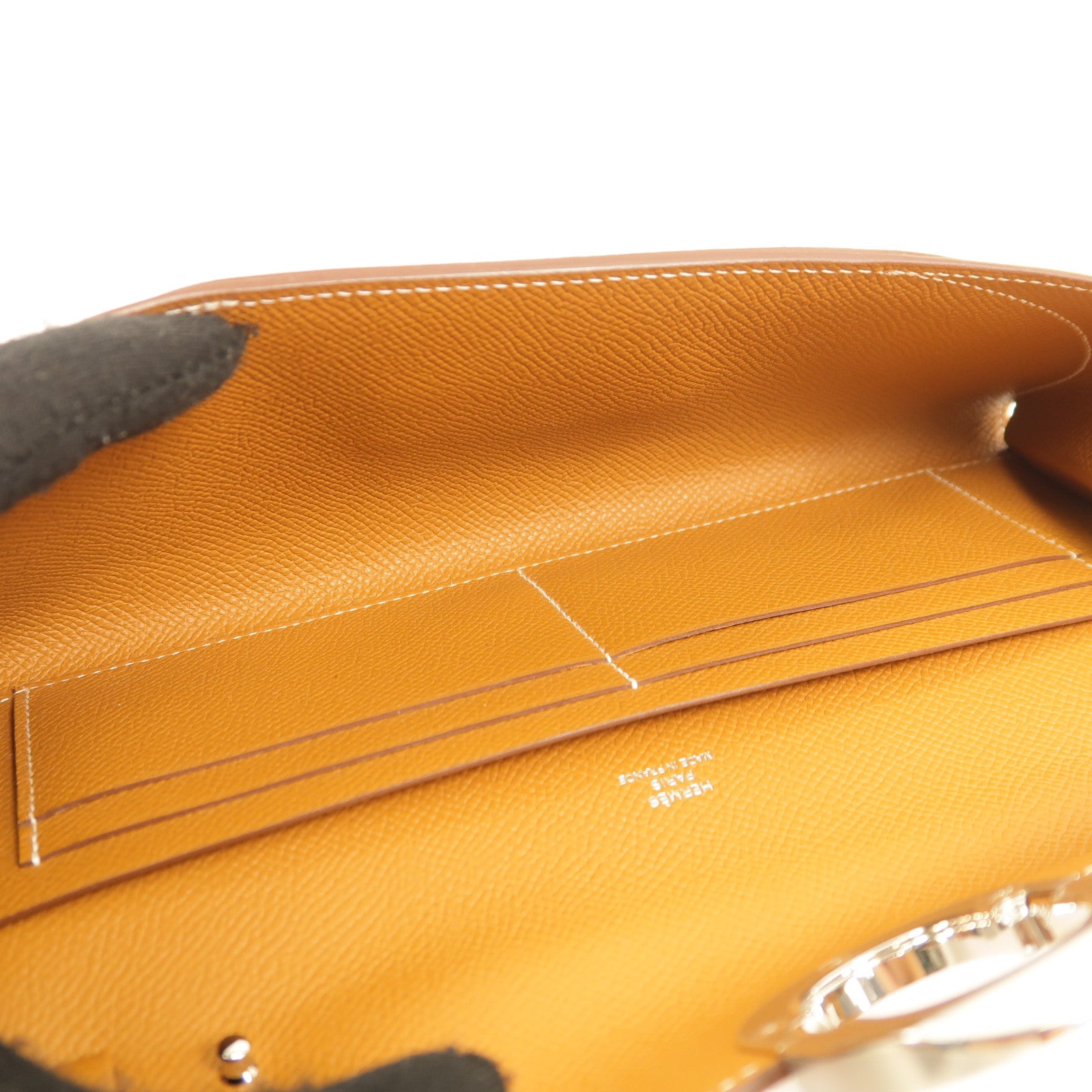 HERMES Epsom皮革Chaine d'Ancre To Go銀扣肩背袋Gold