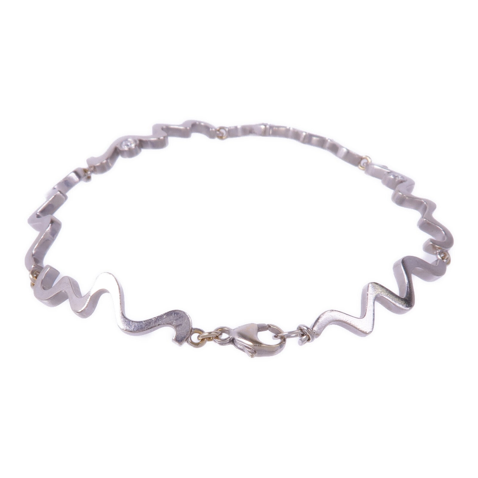 TIFFANY＆CO 18K白金Diamond Frank Gehry Bracelet鑽石手鏈