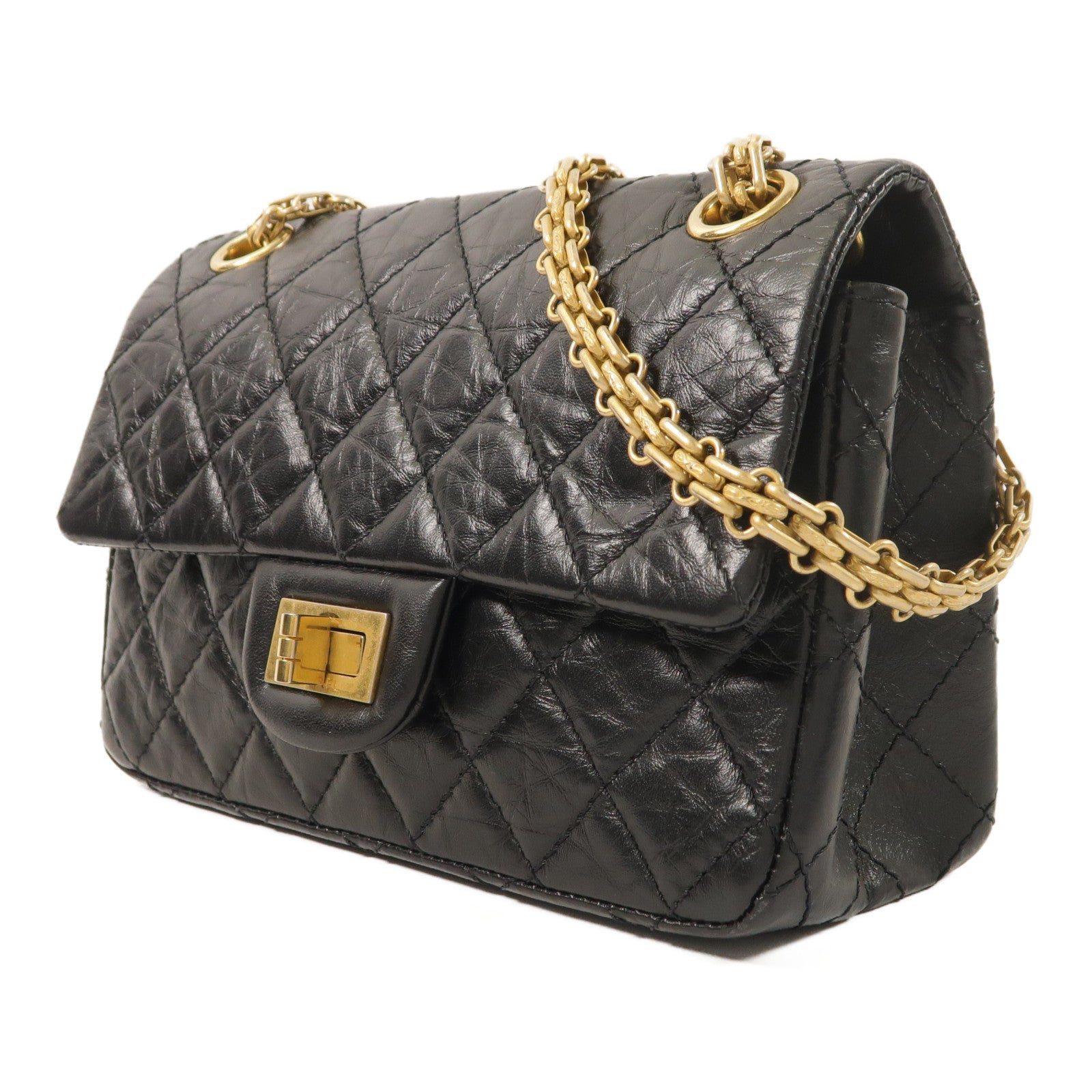 CHANEL 牛皮皮革2.55 Mini鏈帶肩背袋