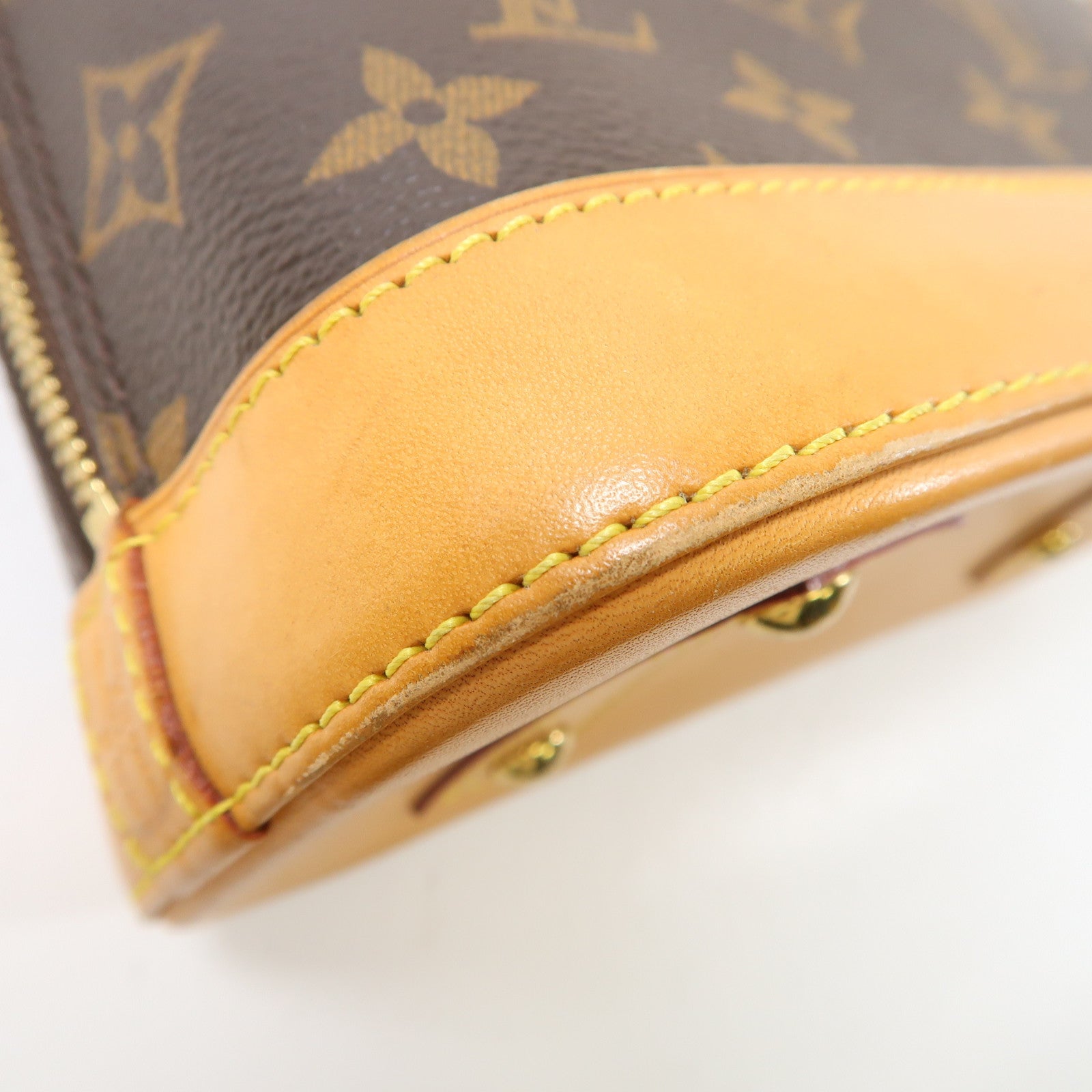 LOUIS VUITTON Monogram Alma BB金扣手挽肩背兩用袋棕色