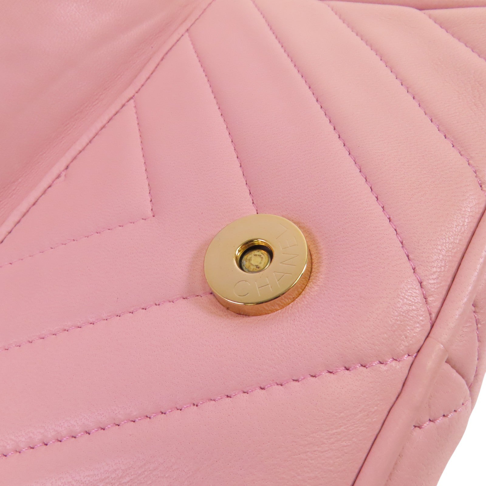 CHANEL 羊皮皮革Shoulder Bag金扣肩背袋