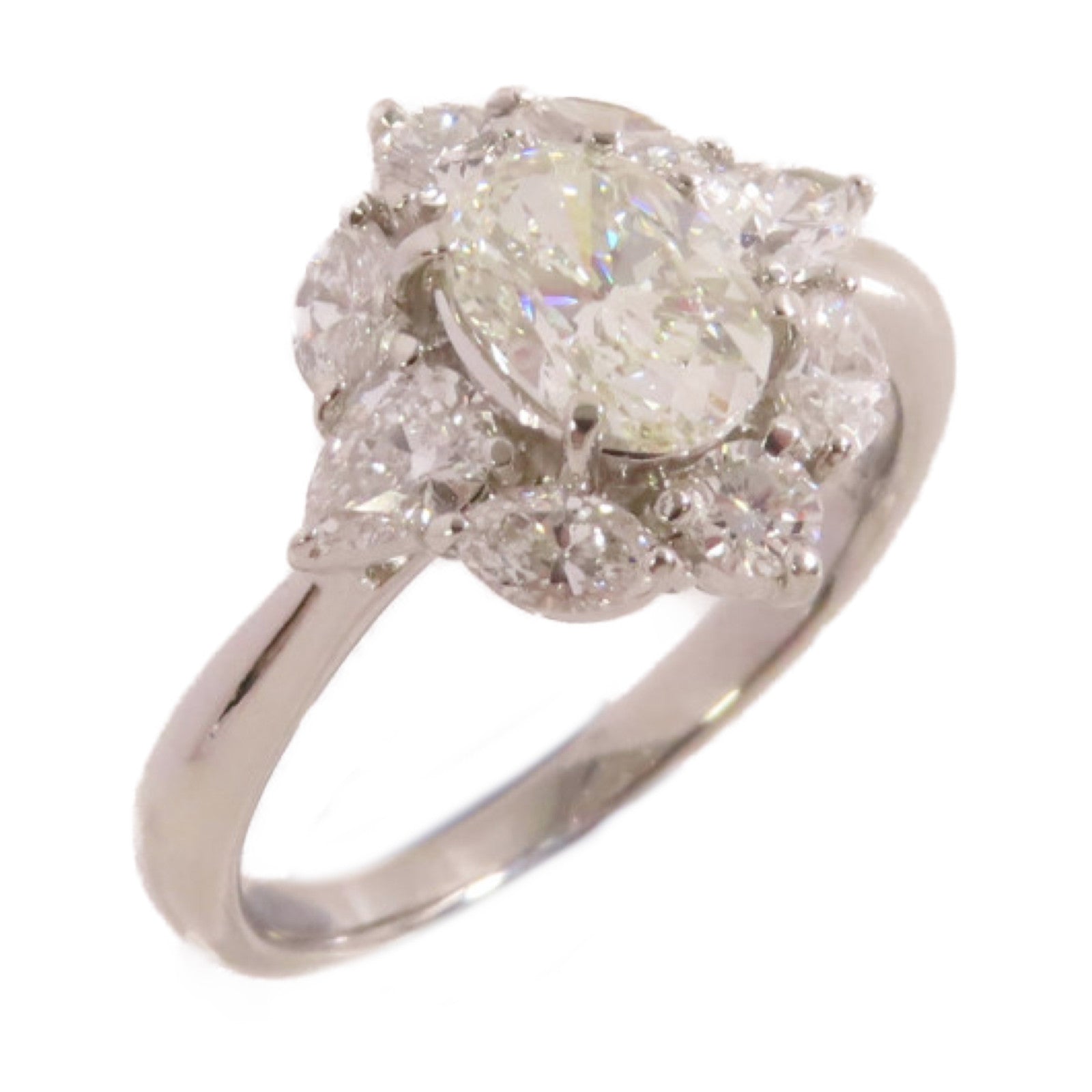 JEWELRY PT900鉑金/0.91ct鑚石/1.008ct鑚石Diamond Ring戒指US#7.5