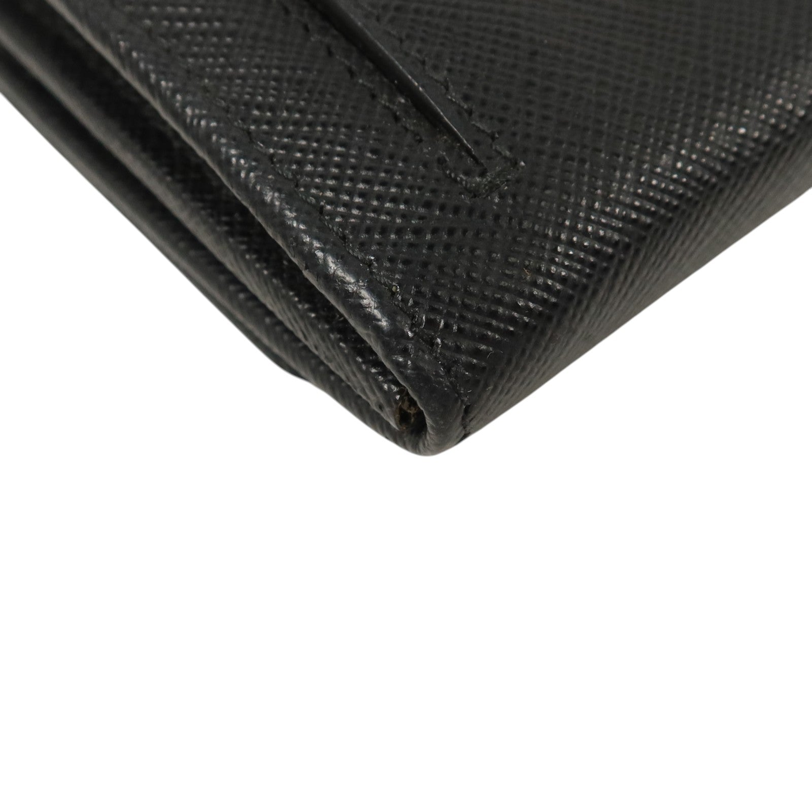 PRADA Saffiano皮革Long Wallet銀扣長錢包