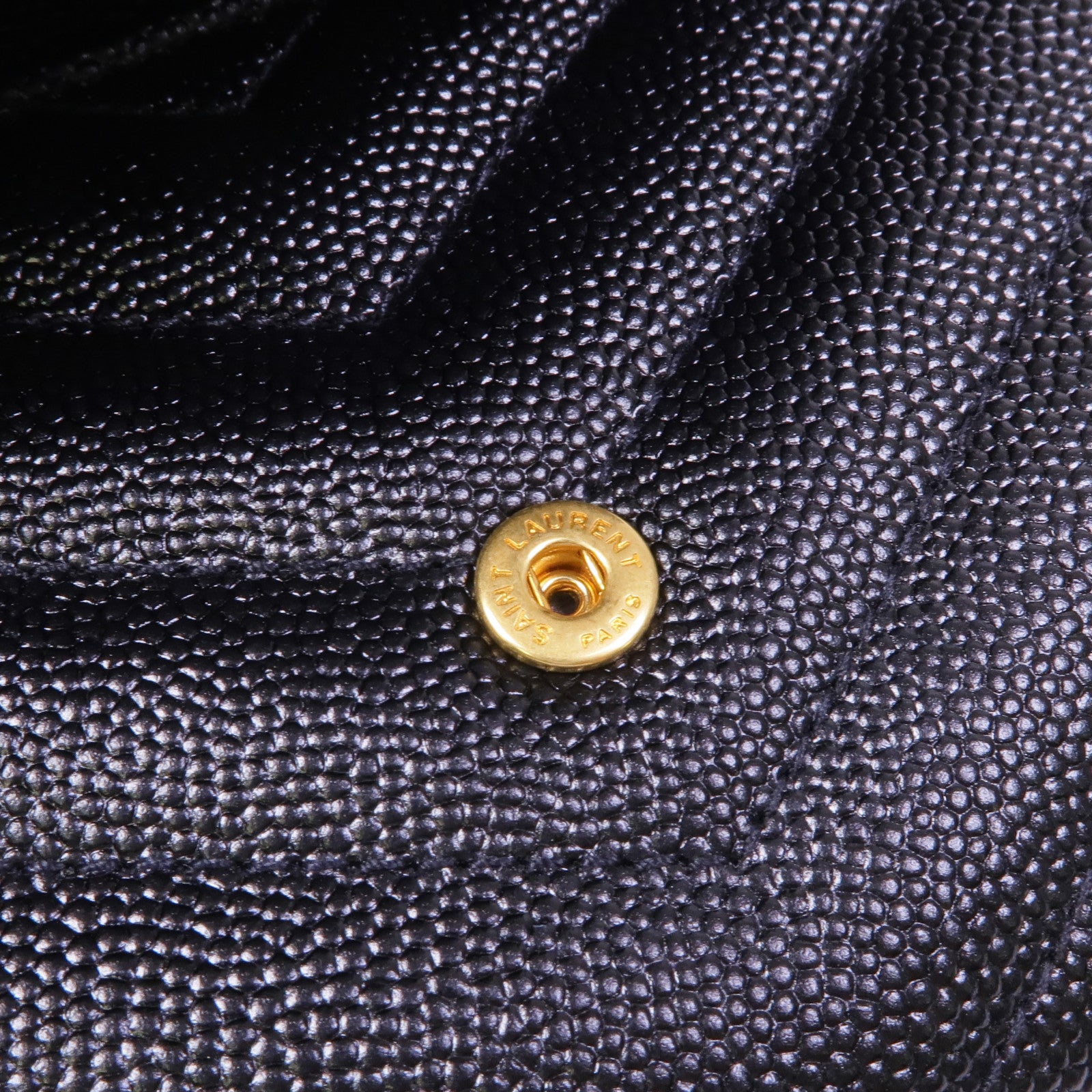 YVES SAINT LAURENT 牛皮皮革Wallet金扣錢包