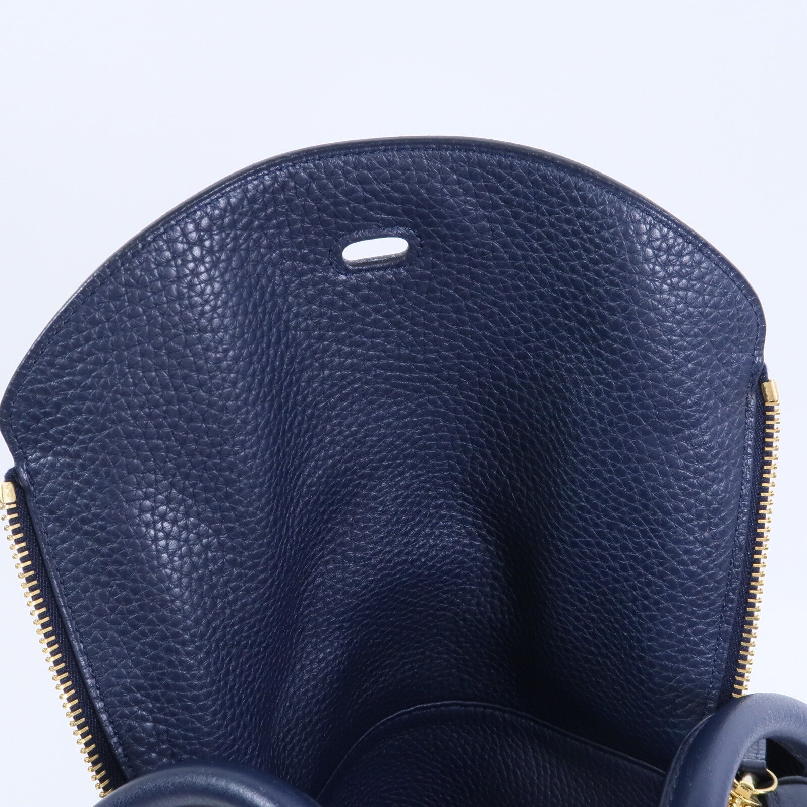 HERMES Clemence皮革Lindy 30肩背袋Bleu Nuit