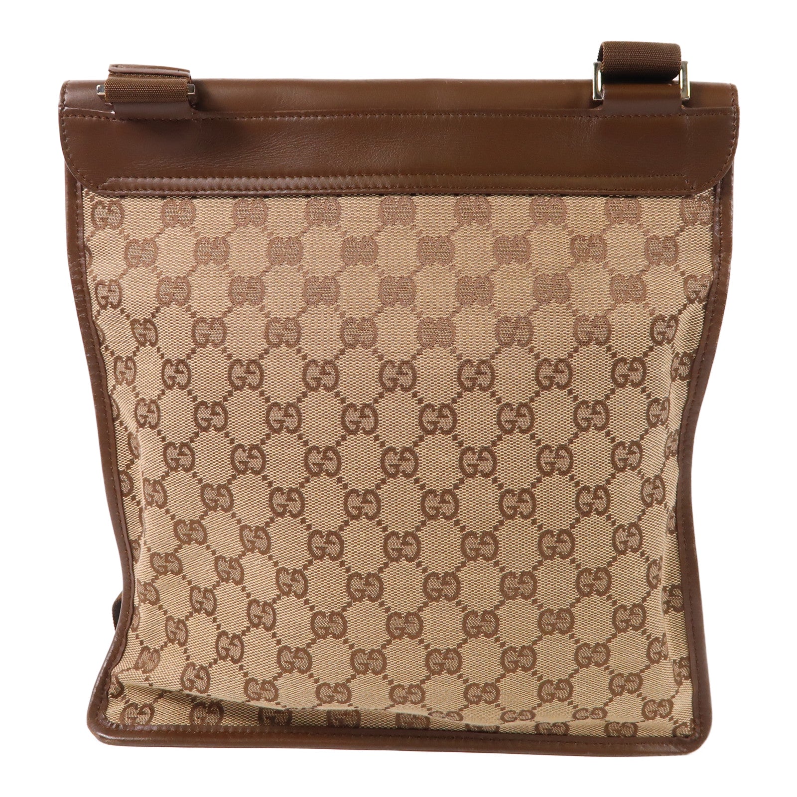 GUCCI 帆布Shoulder Bag銀扣肩背袋