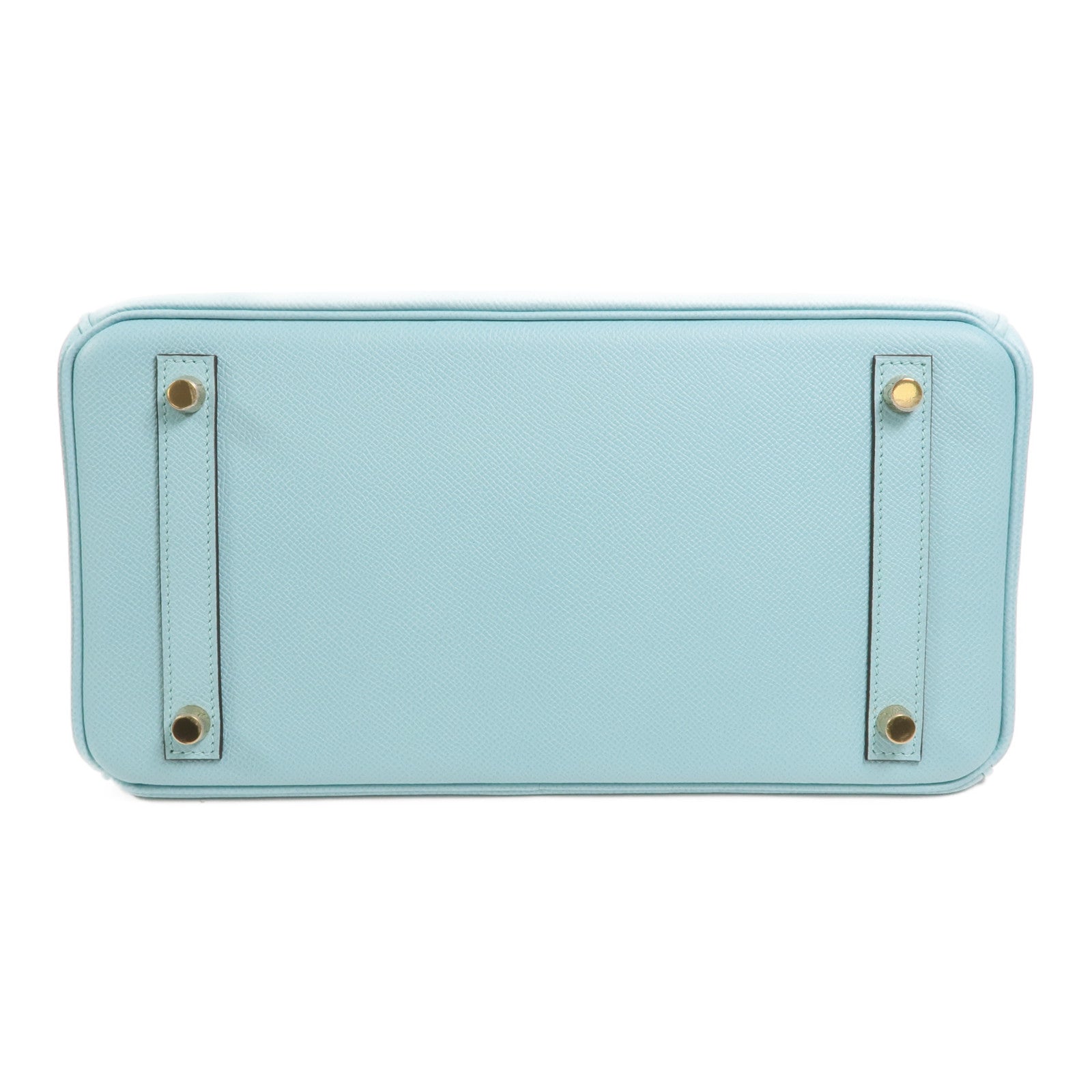 HERMES Epsom皮革Birkin 30金扣手挽袋Bleu Atoll
