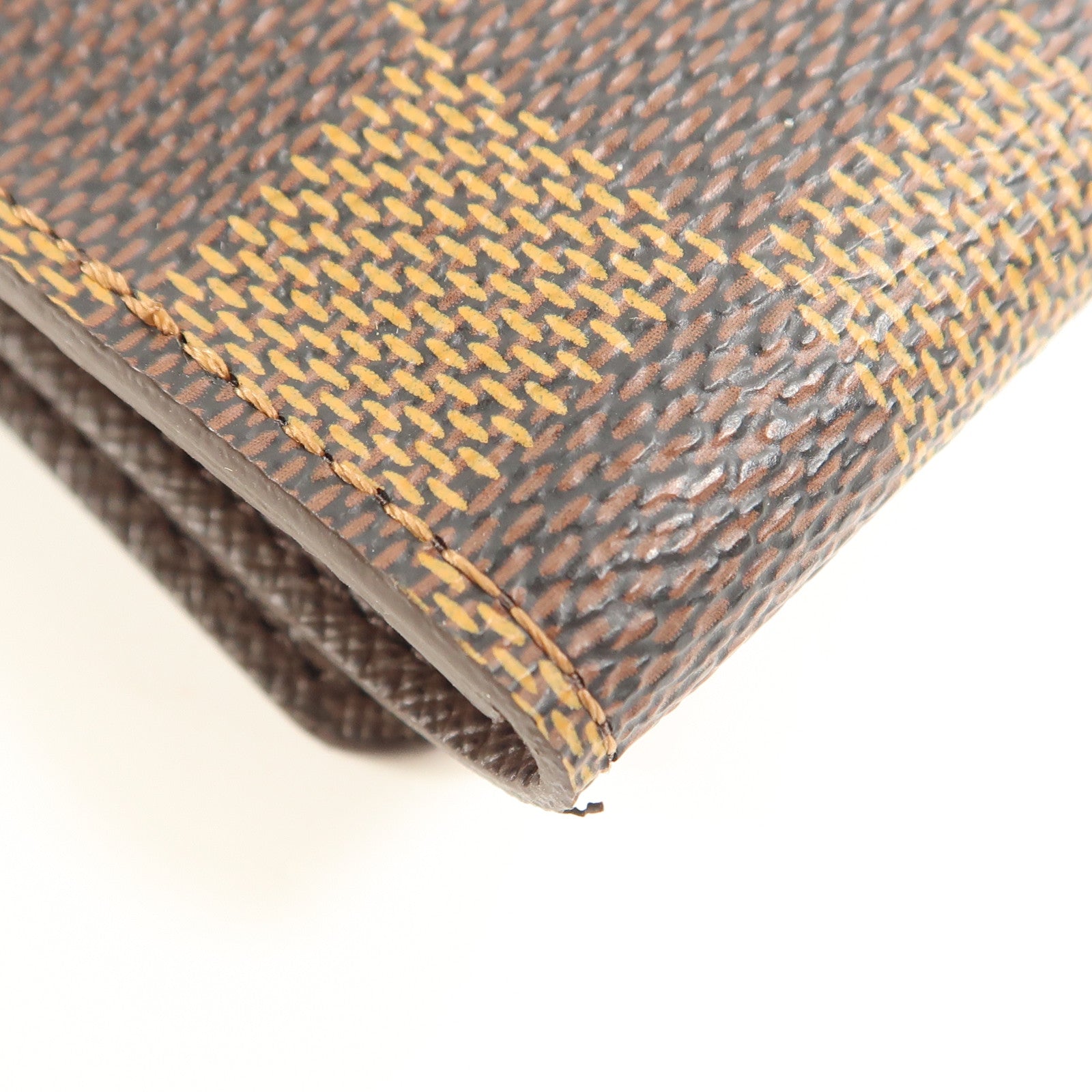 LOUIS VUITTON Damier 4 Key Holder金扣鎖匙包棕色
