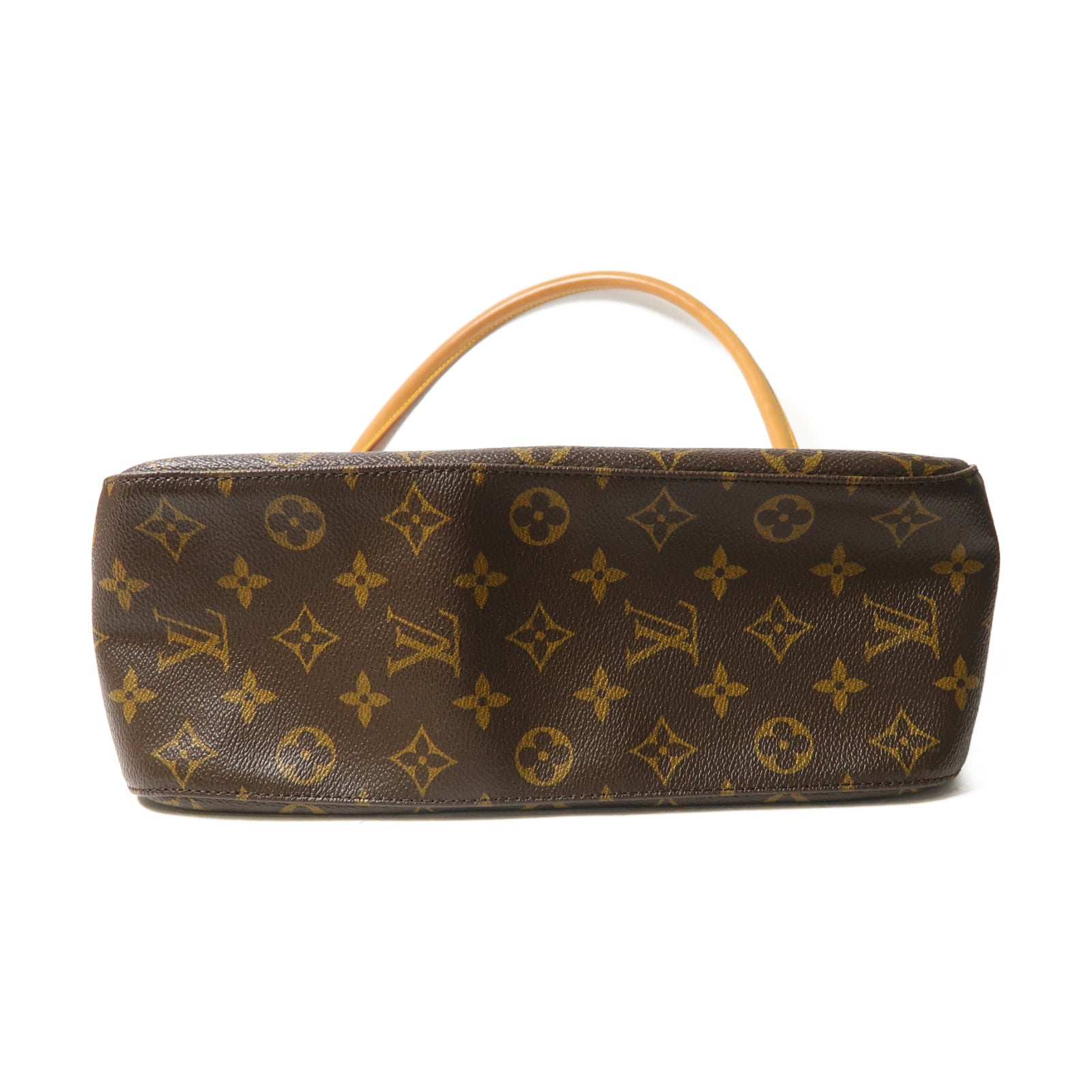 LOUIS VUITTON Monogram Looping GM金扣肩背袋啡色
