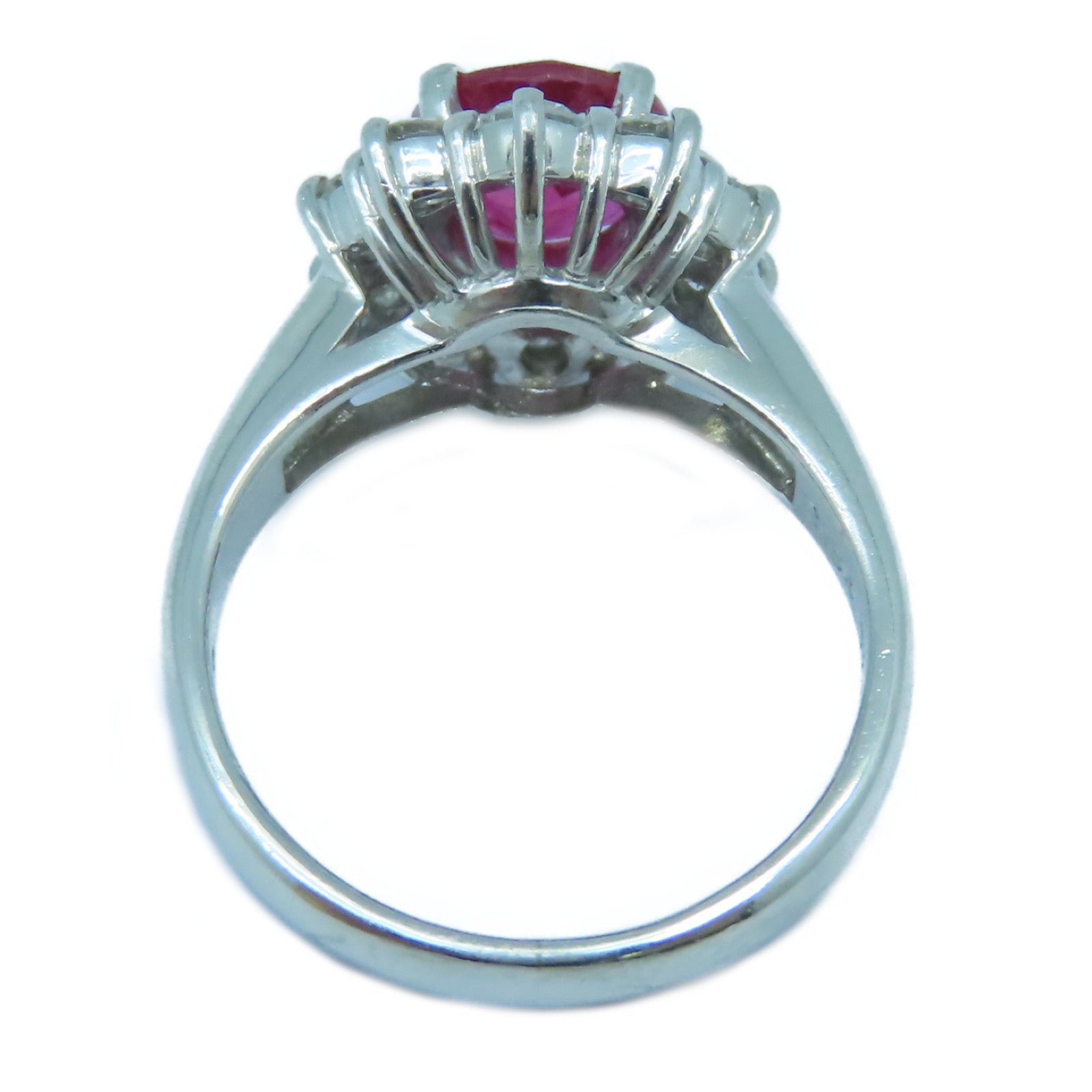 JEWELRY **【激減優惠】PT900鉑金1.54ct紅寶石0.75ct鑽石戒指銀色US#4.75