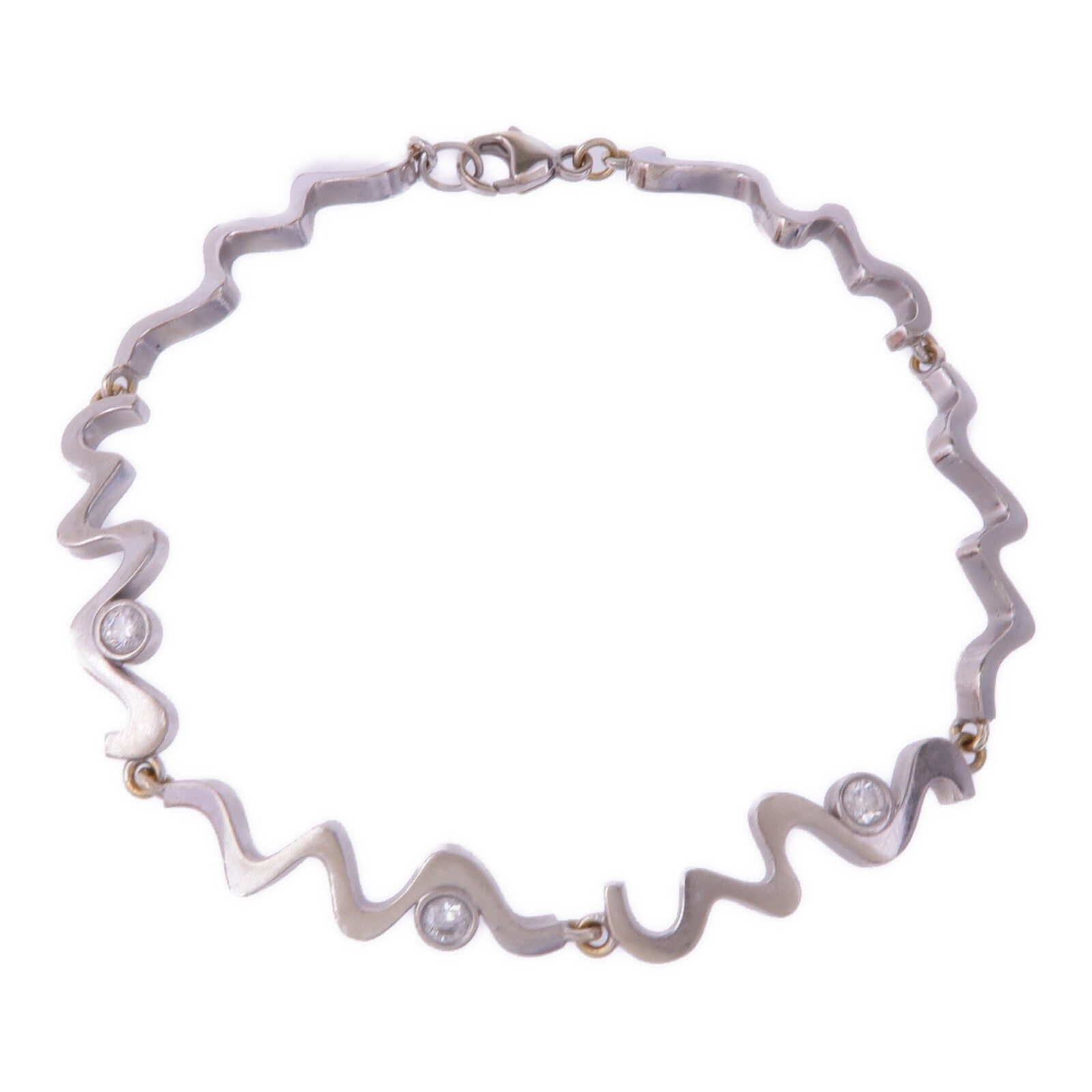 TIFFANY＆CO 18K白金Diamond Frank Gehry Bracelet鑽石手鏈